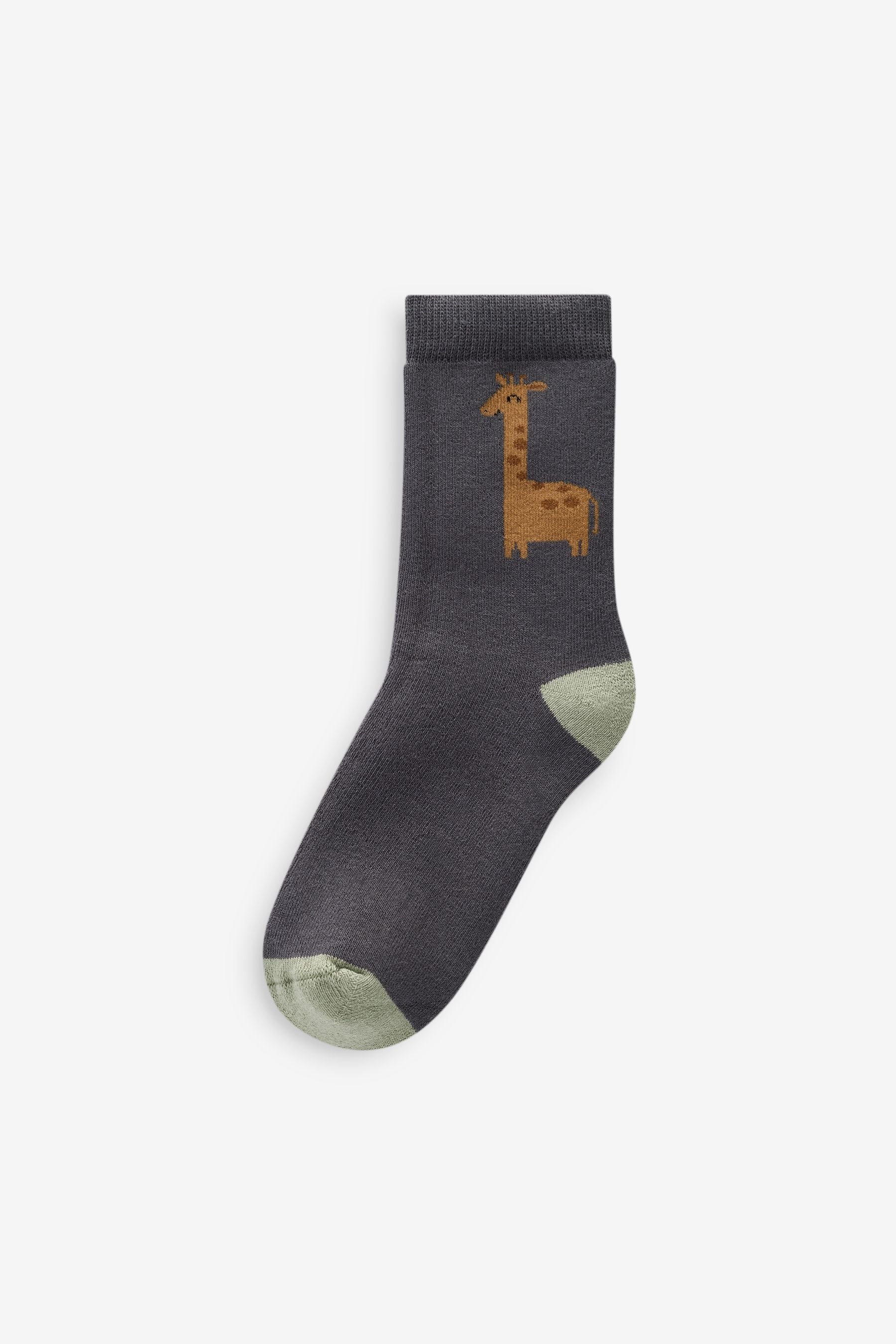 Safari Animals Cosy Terry Cotton Rich Socks 5 Pack