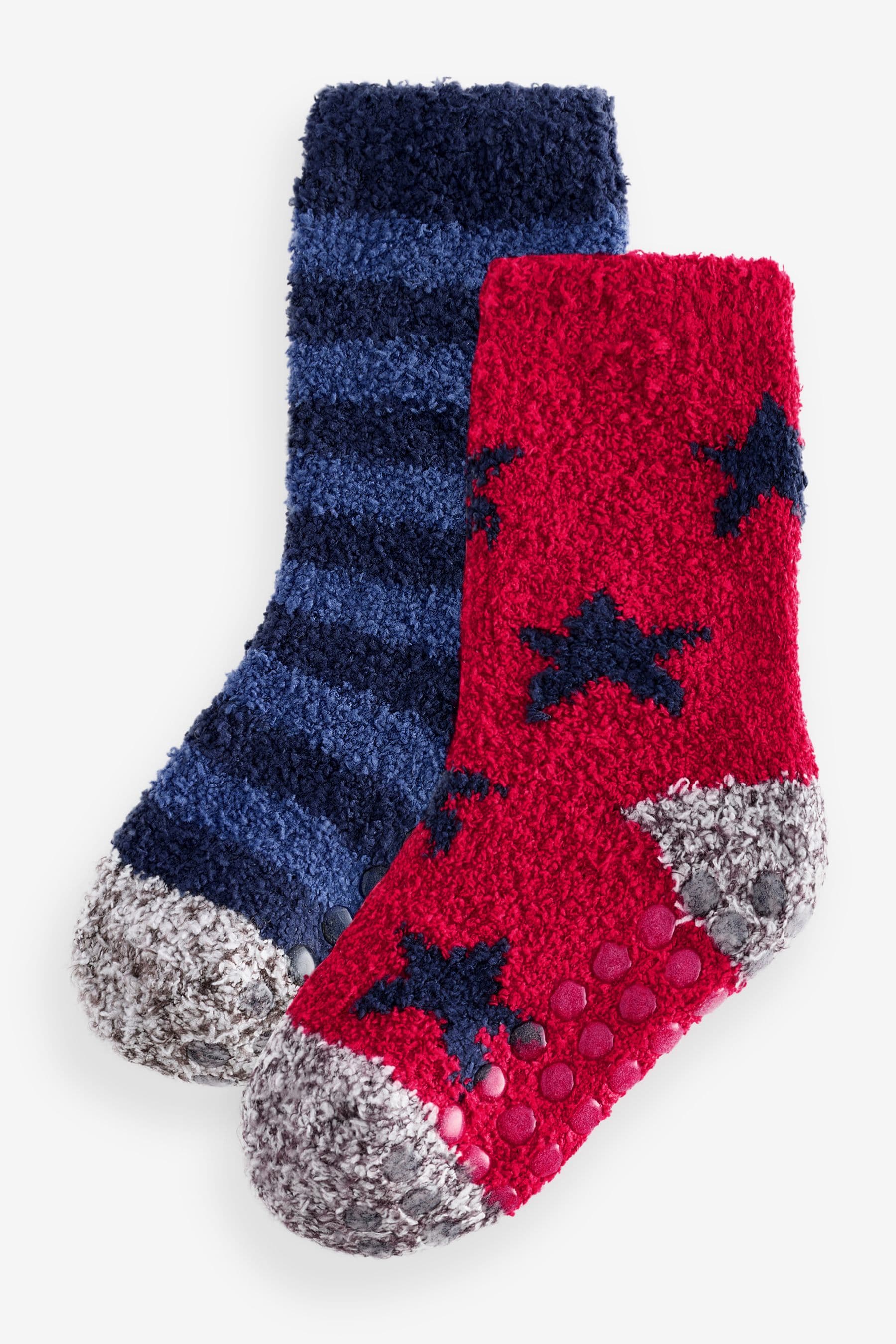 Red Star/Blue Stripe Cosy Socks 2 Pack