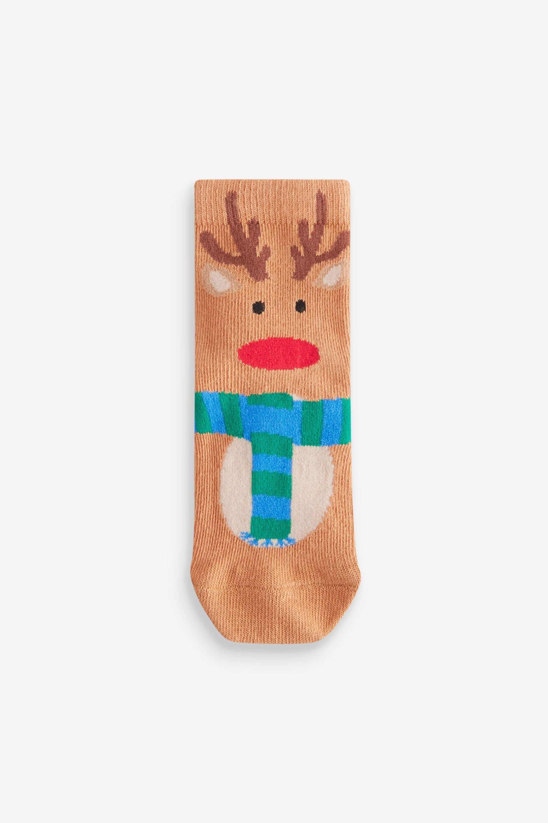 Santa Reindeer Snowman Cotton Rich Christmas Socks 5 Pack