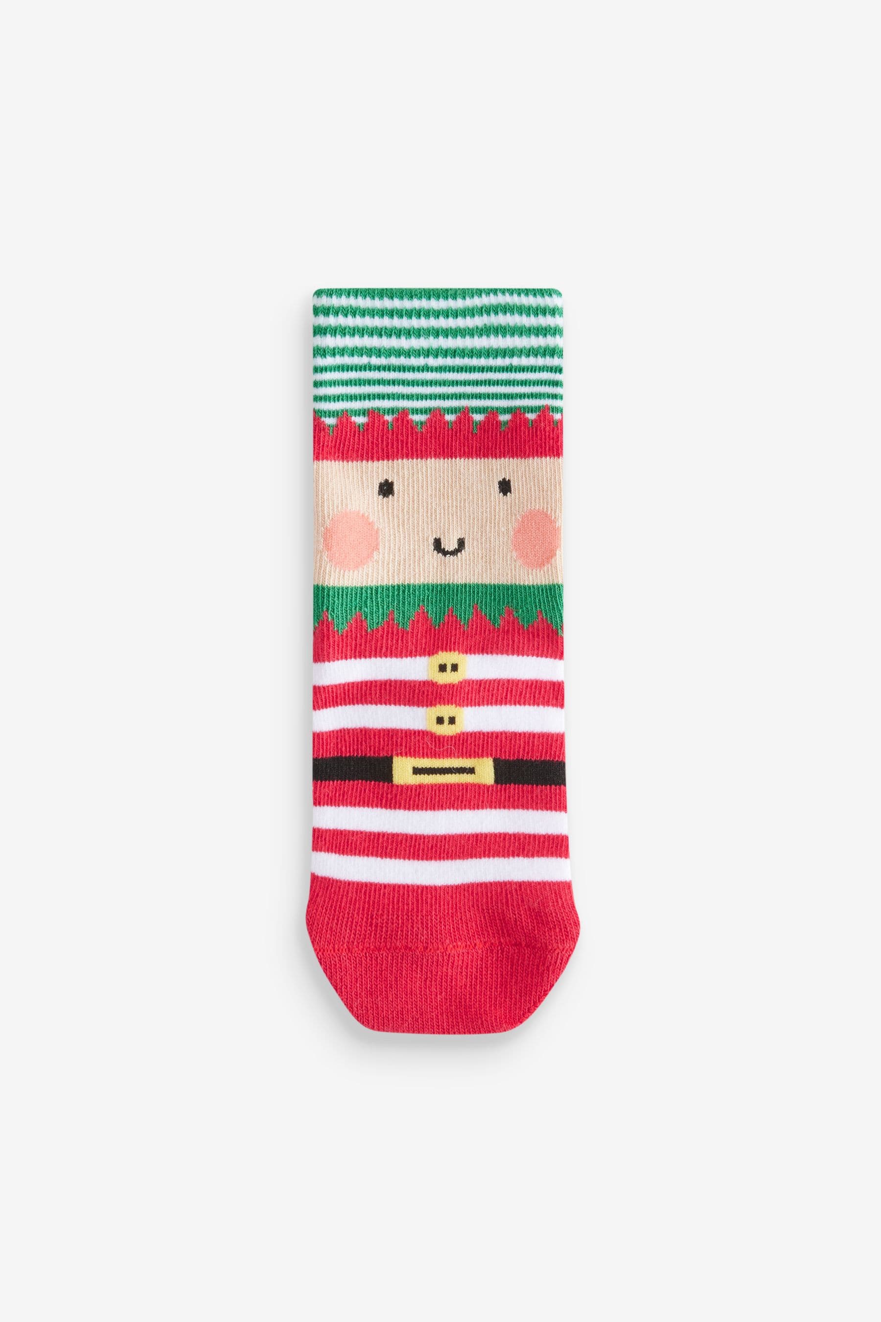 Santa Reindeer Snowman Cotton Rich Christmas Socks 5 Pack