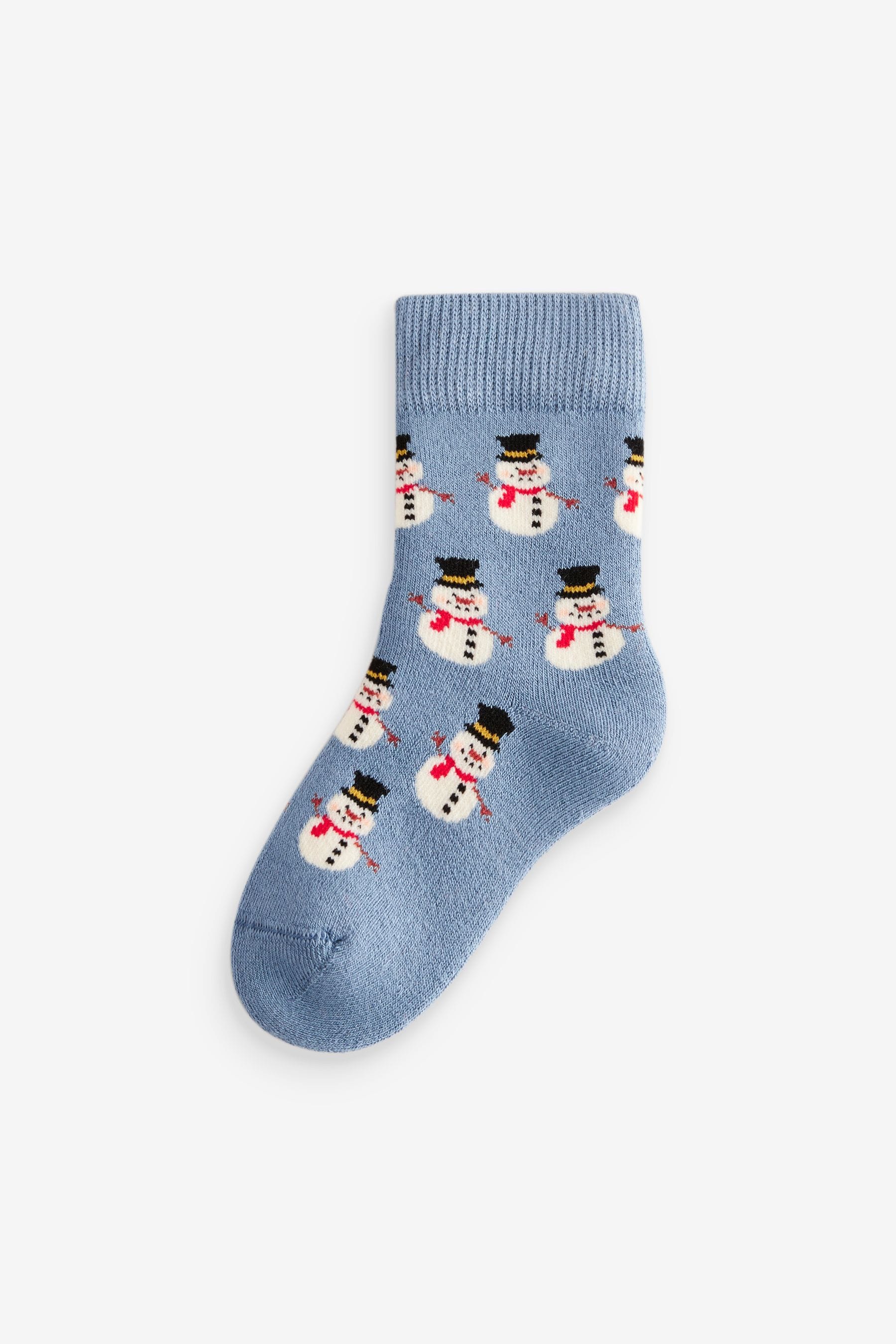 Multi Cotton Rich Christmas Baby Socks 3 Pack