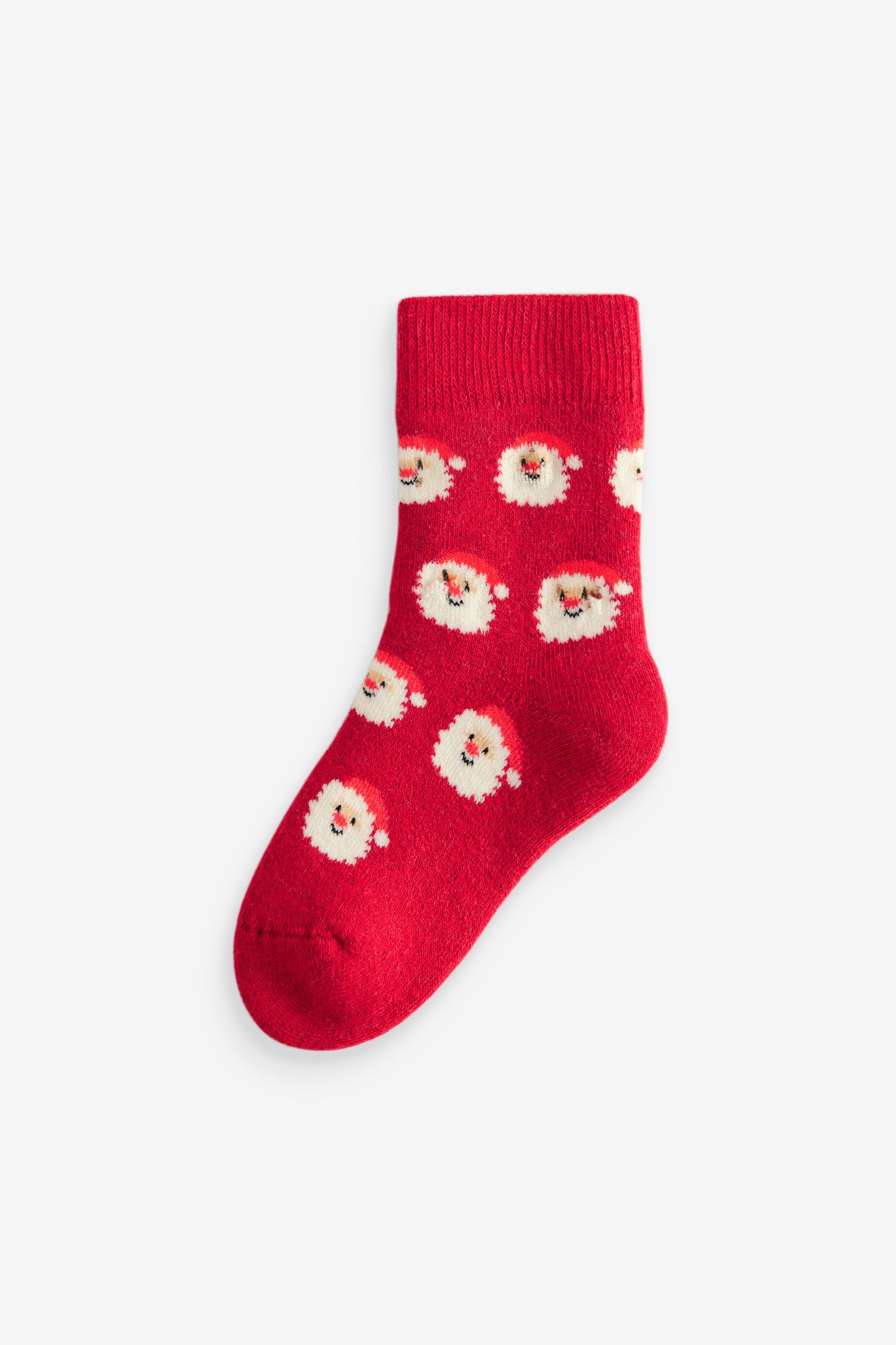 Multi Cotton Rich Christmas Baby Socks 3 Pack