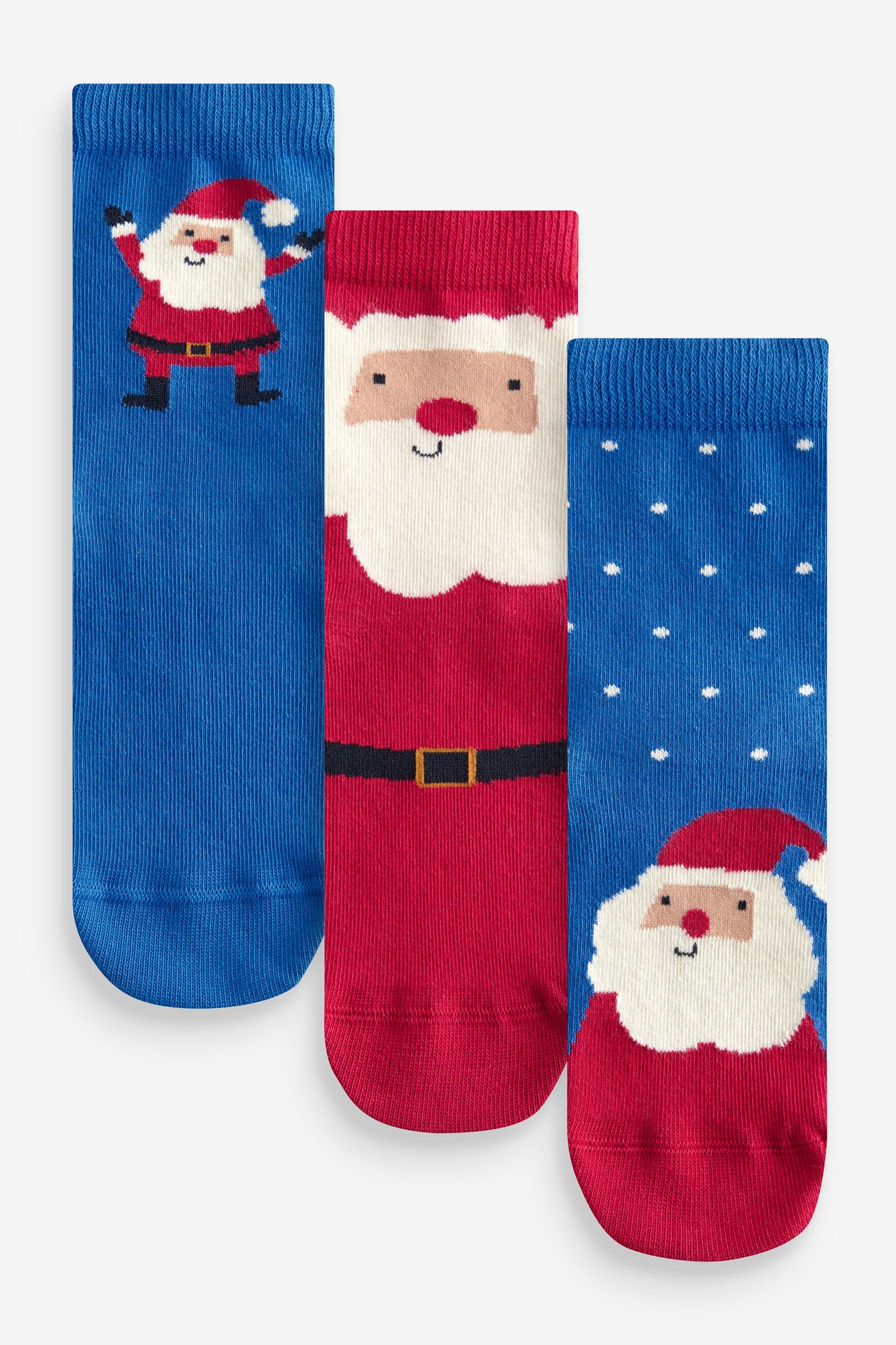 Santa Cotton Rich Christmas Socks 3 Pack