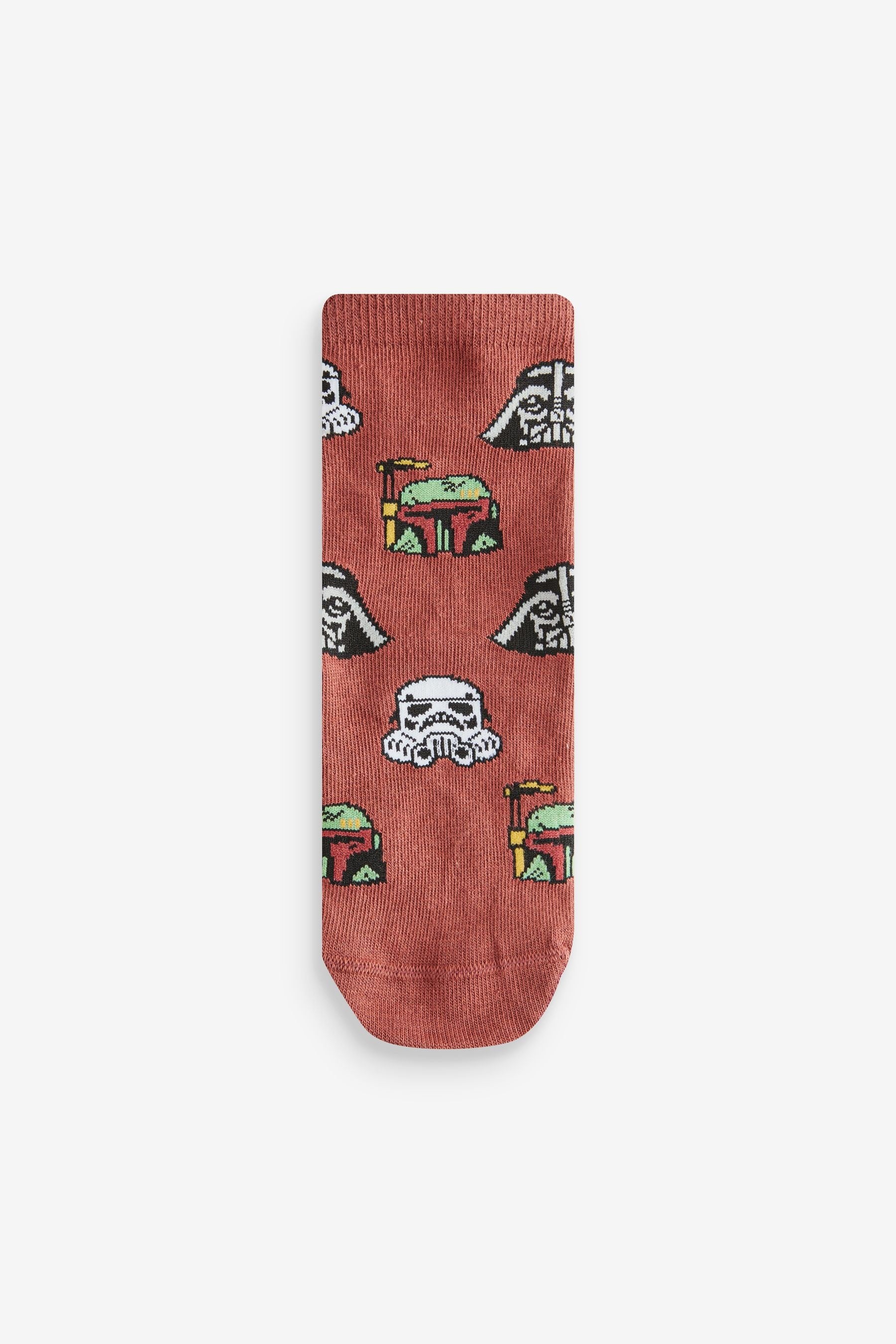 Star Wars Tan Brown/Black/Grey Cotton Rich License Socks 3 Pack