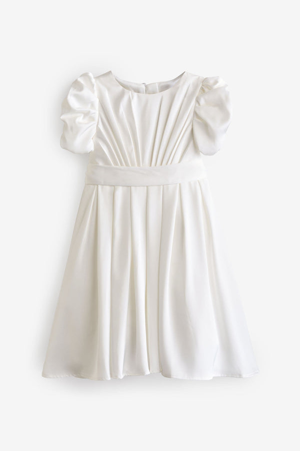 Angel & Rocket Cream Portia Pleated Bodice Dress