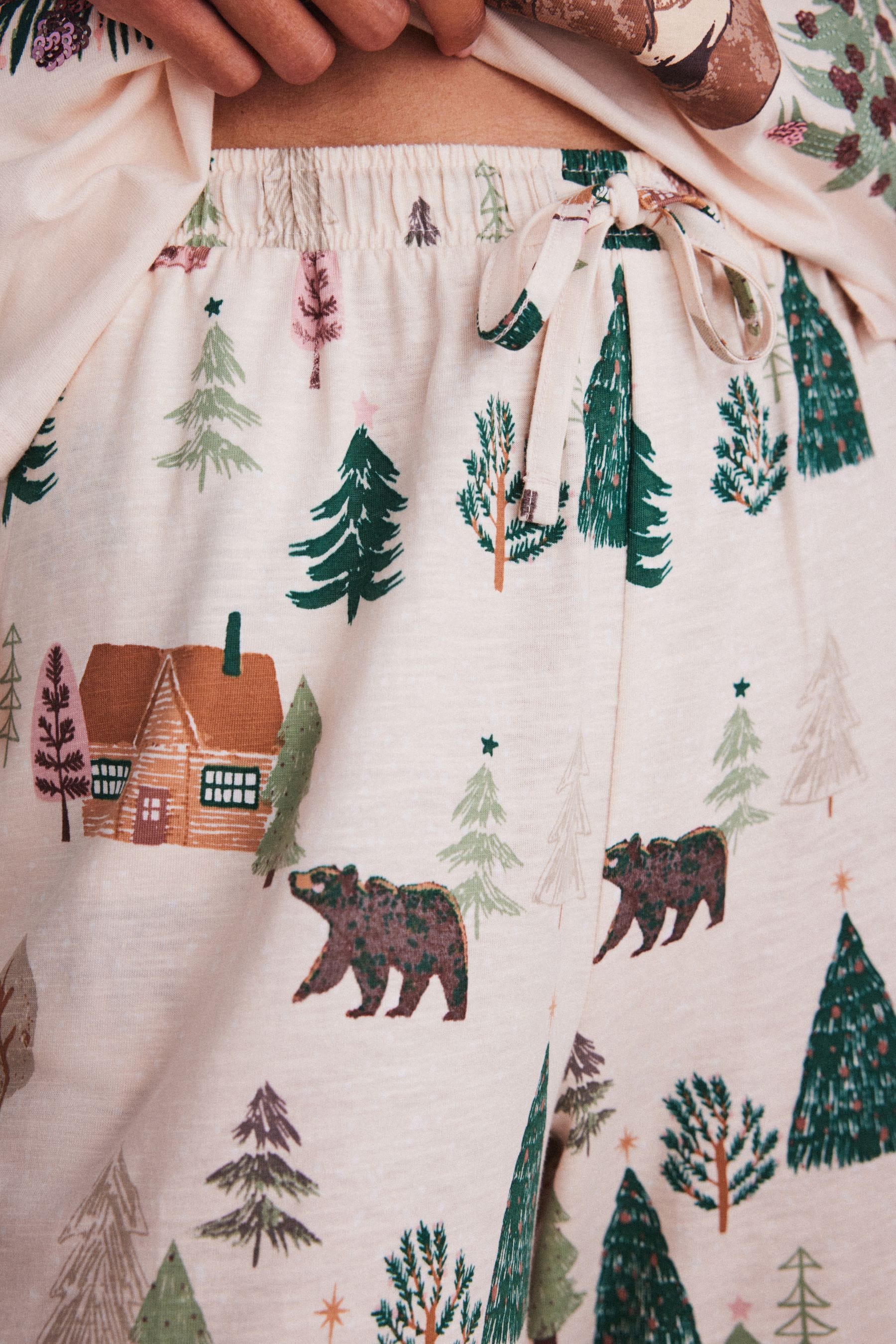 Oatmeal Bear 100% Cotton Short Sleeve Pyjamas