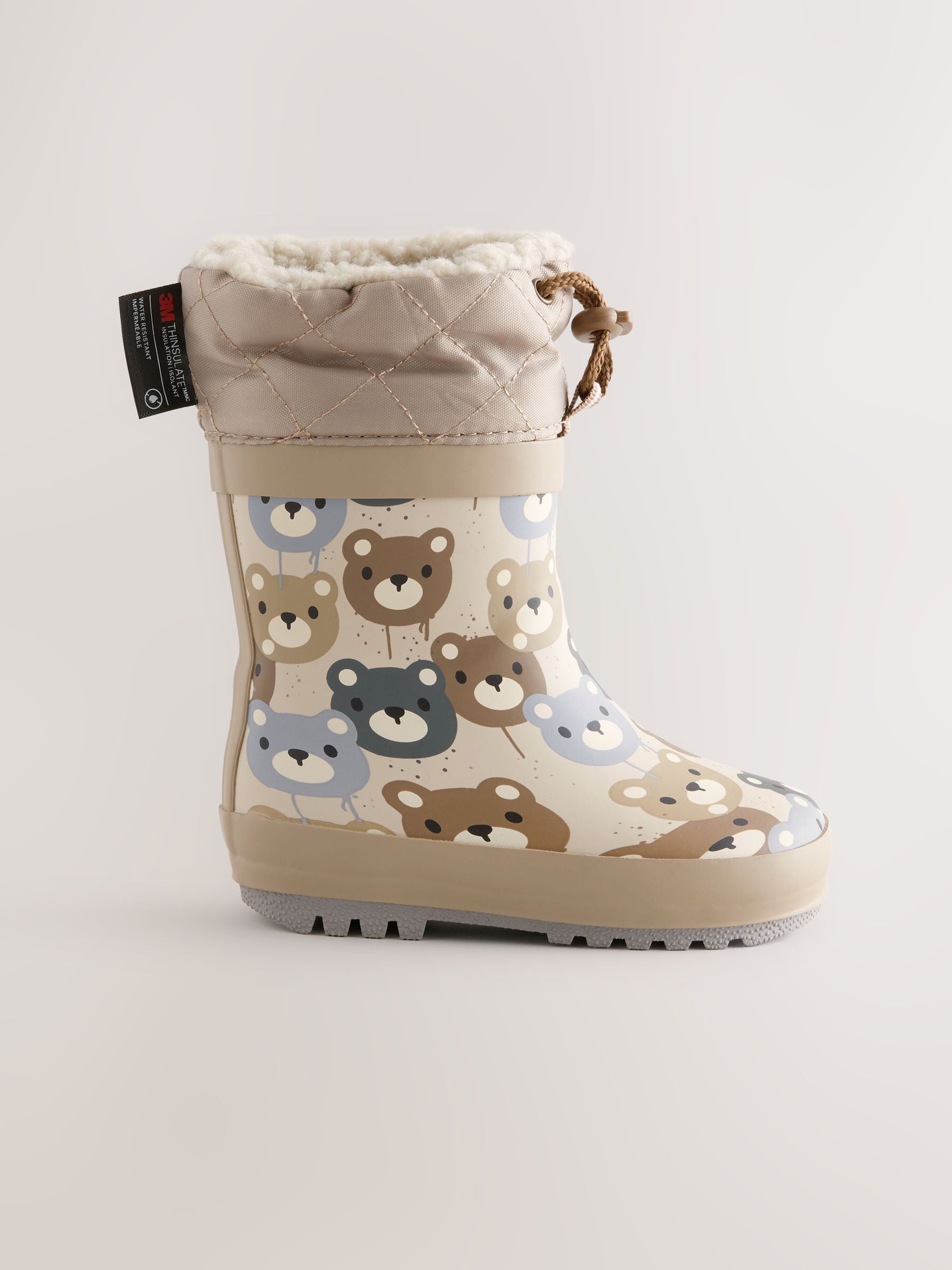 Brown Bear Thermal Thinsulate™ Lined Cuff Wellies