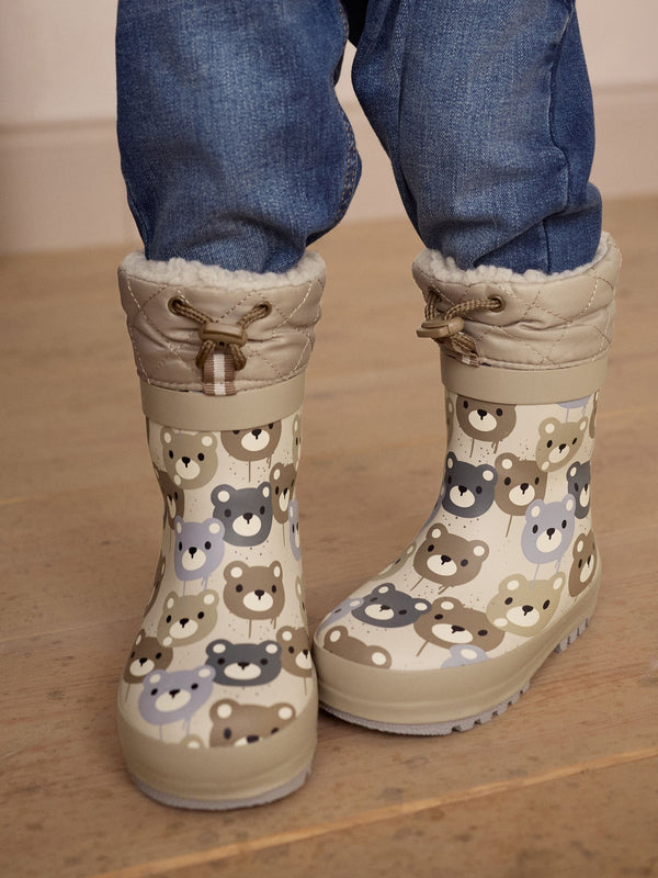 Brown Bear Thermal Thinsulate™ Lined Cuff Wellies