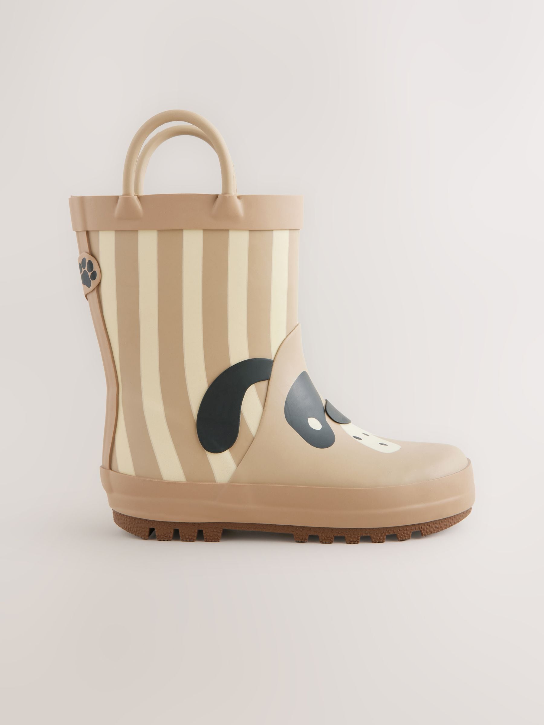 Natural Stripe Dog Handle Pull-On Wellies