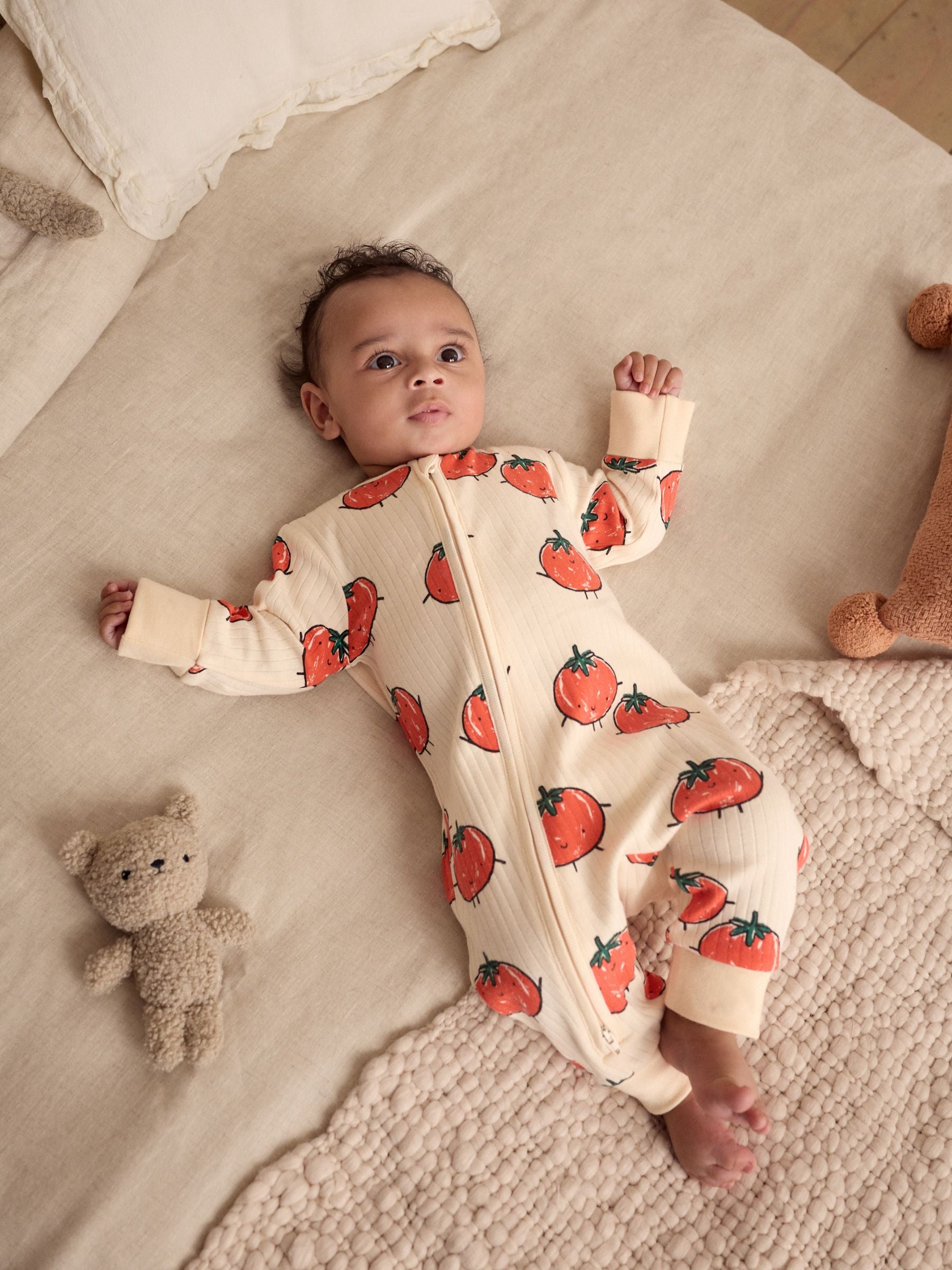 Bright Baby Two Way Zip Footless 100% Cotton Sleepsuits 3 Pack (0mths-3yrs) (0mths-3yrs)