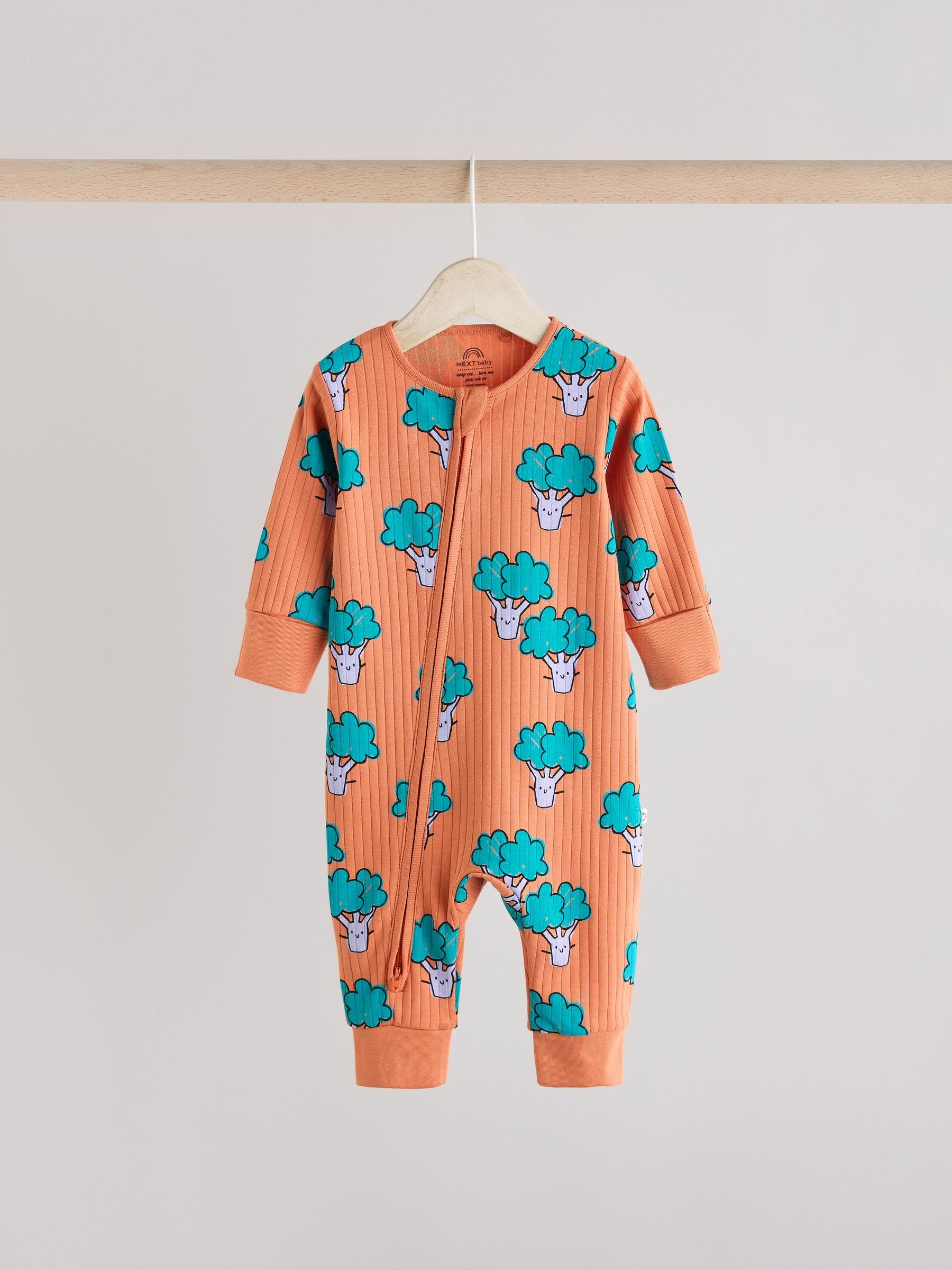 Bright Baby Two Way Zip Footless 100% Cotton Sleepsuits 3 Pack (0mths-3yrs) (0mths-3yrs)