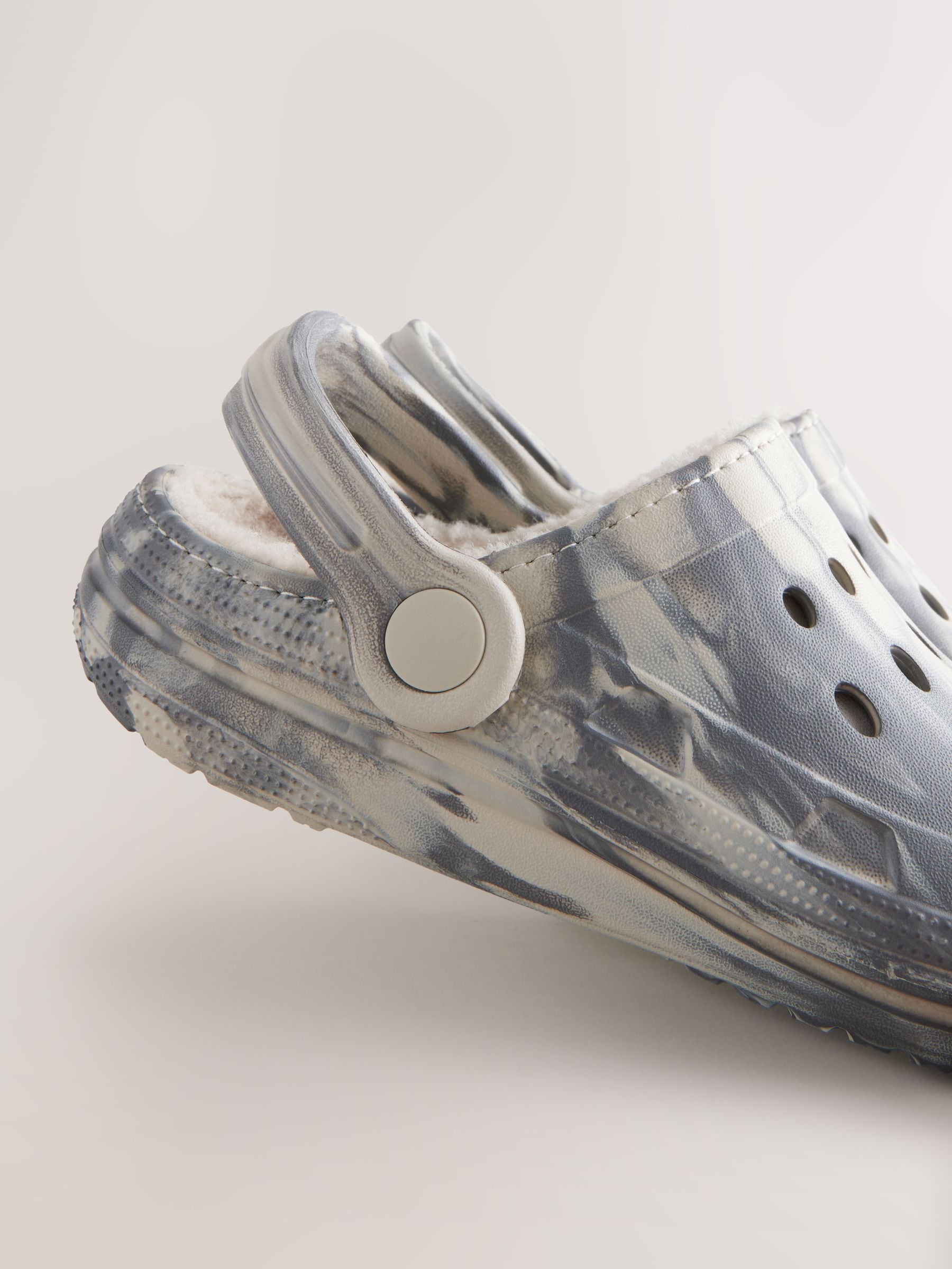 Grey Marble Slippers Clogs