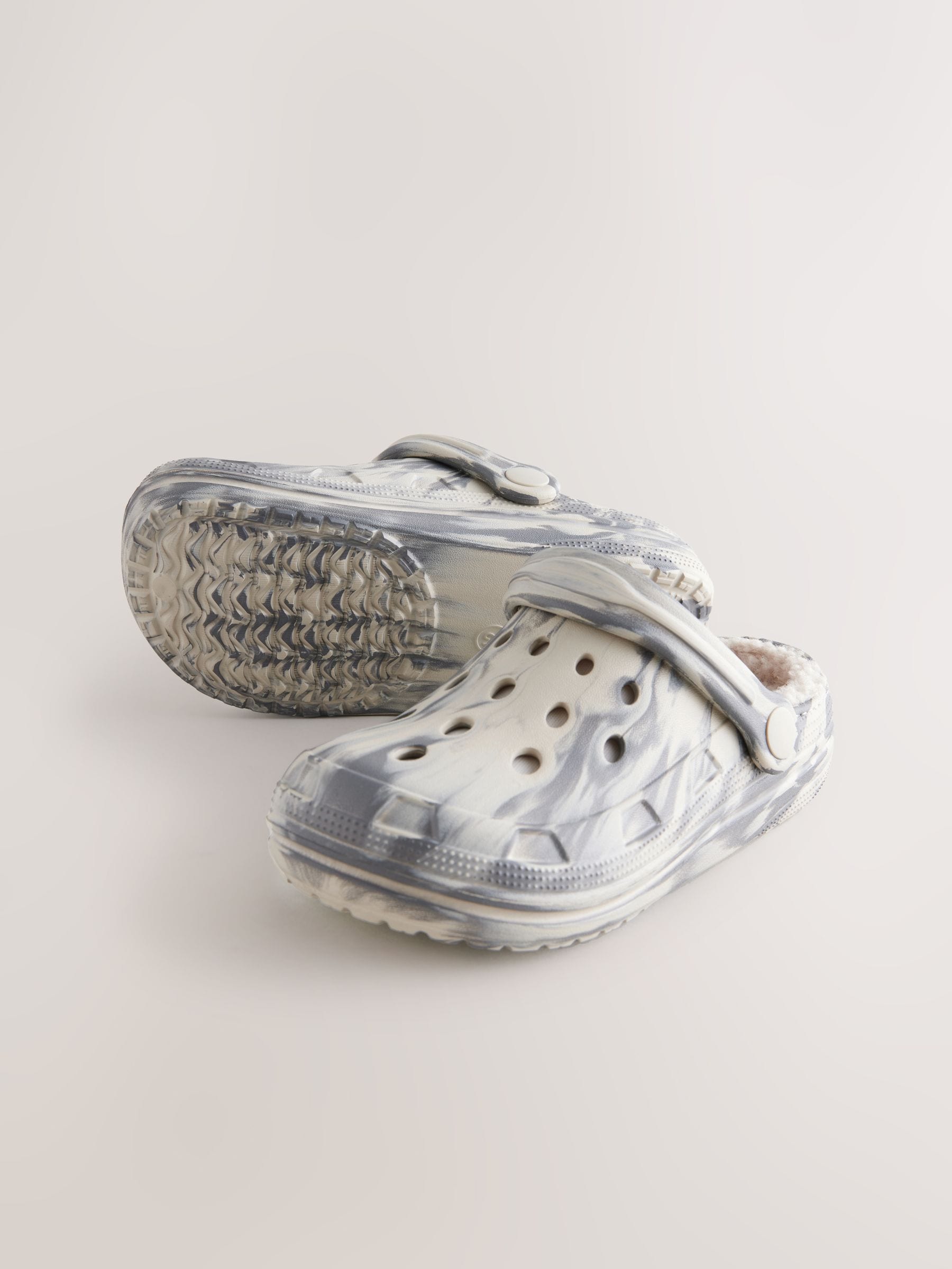 Grey Marble Slippers Clogs