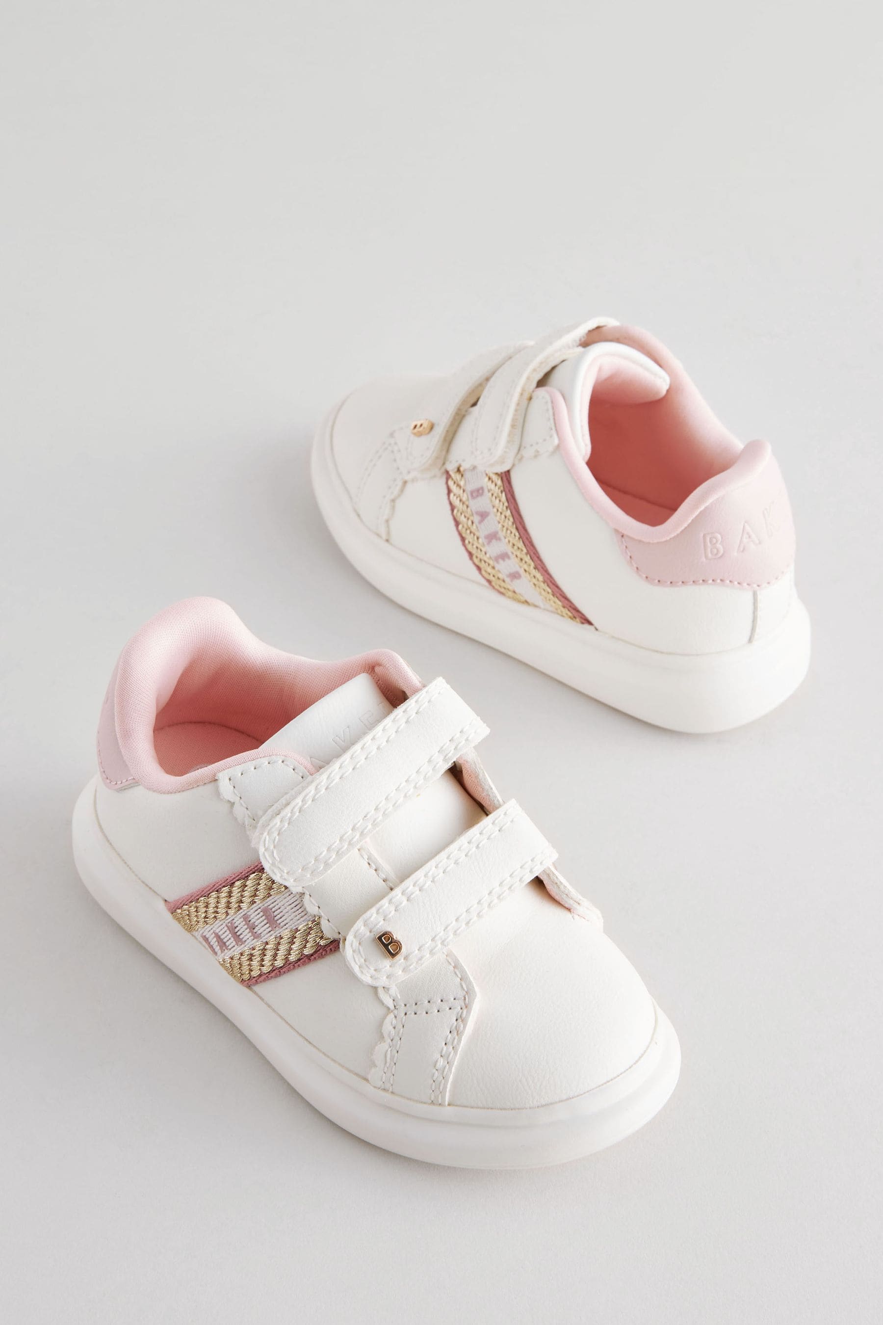 Baker by Ted Baker Girls Chunky Tape White Trainers