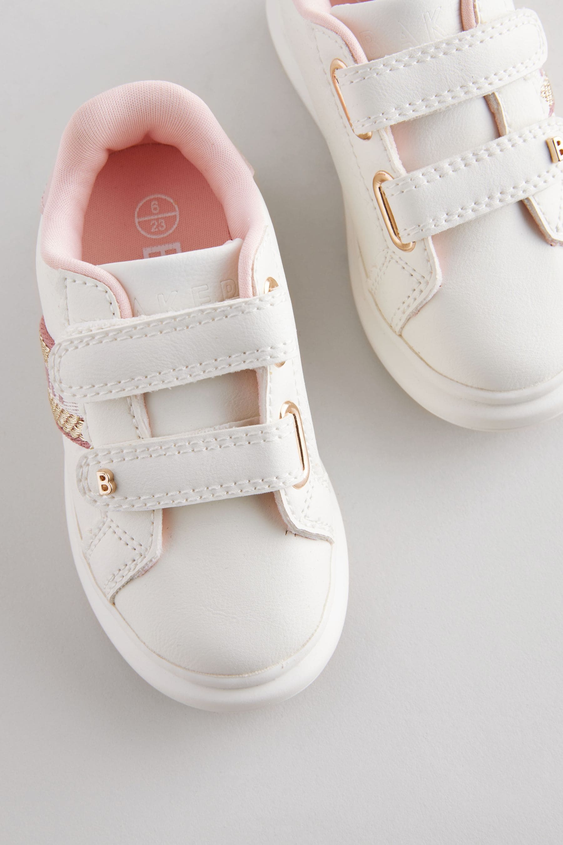 Baker by Ted Baker Girls Chunky Tape White Trainers