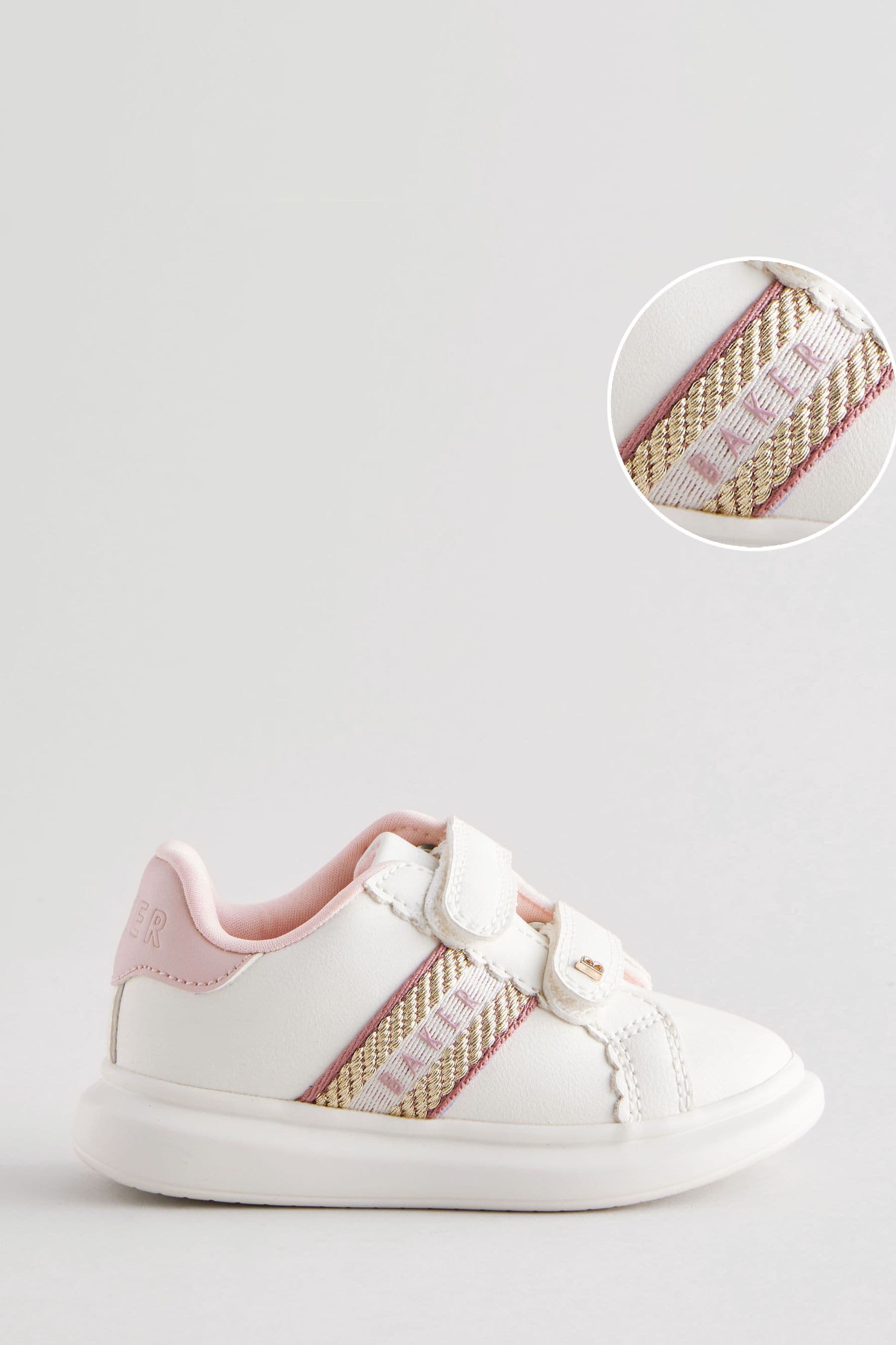 Baker by Ted Baker Girls Chunky Tape White Trainers