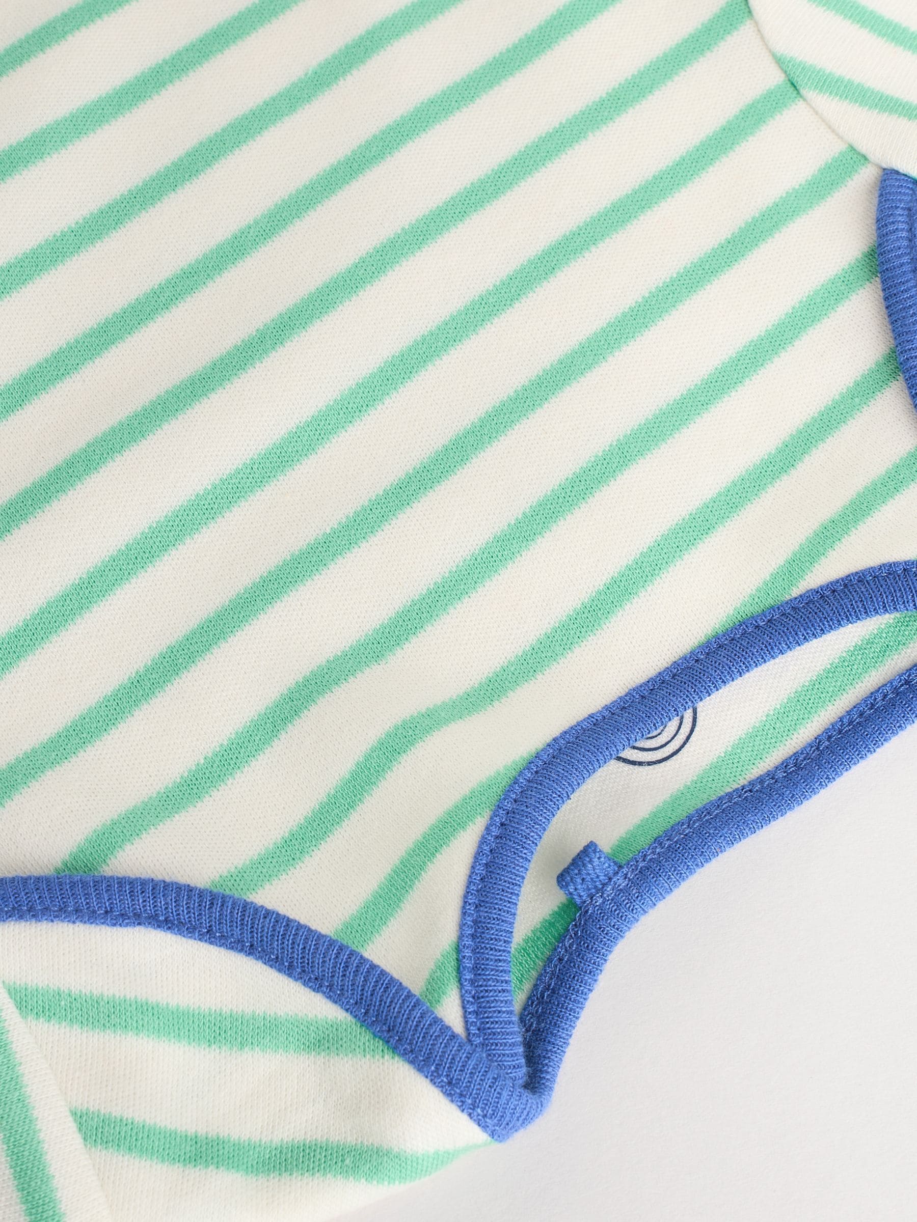 Multi Bright Stripe Short Sleeve 100% Cotton Bodysuits 5 Pack