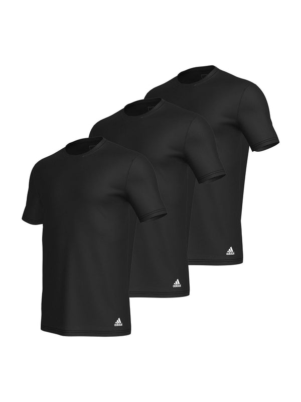 adidas Black Crew Neck 100% Cotton T-Shirts 3 Pack