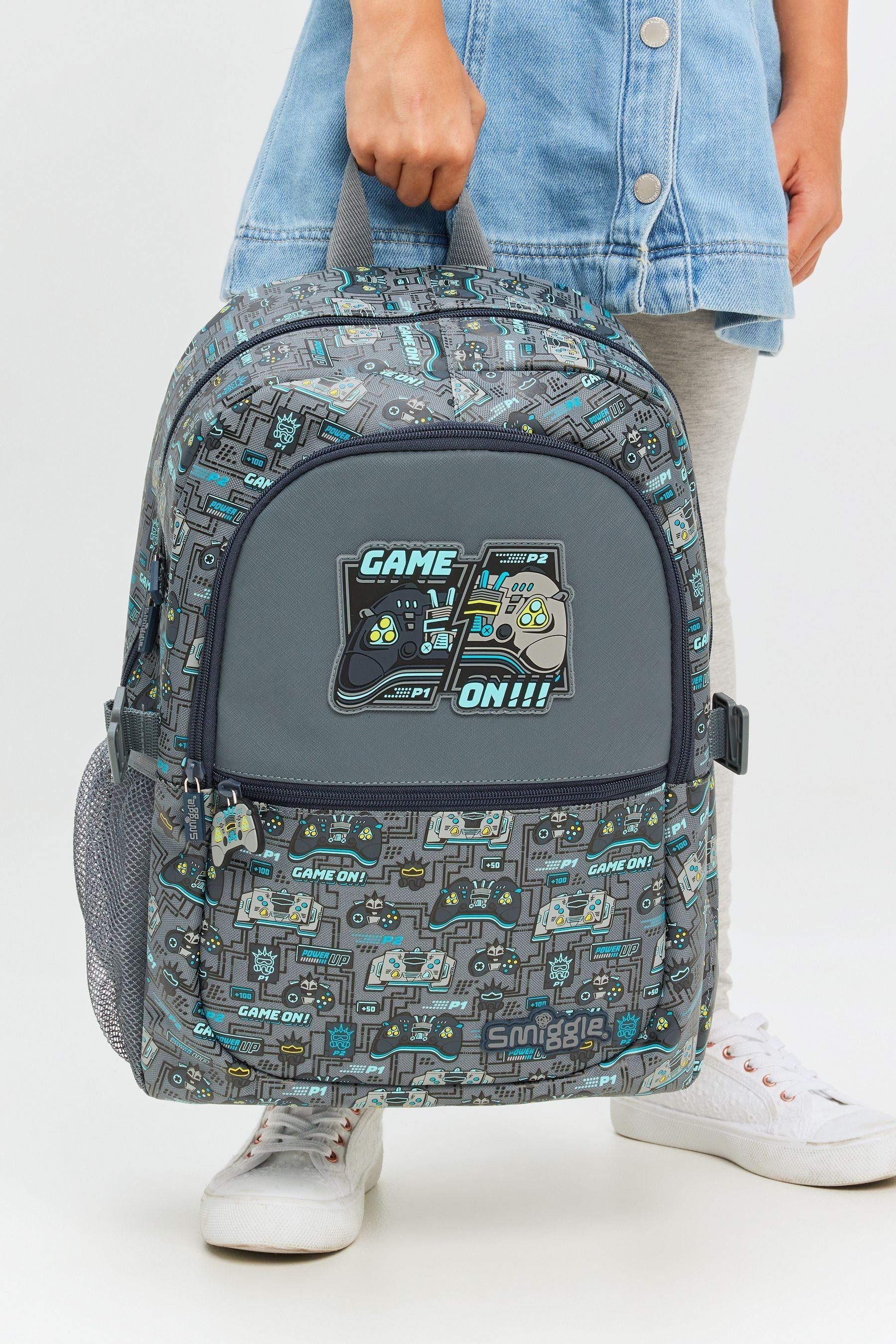 Smiggle Grey Epic Adventures Classic Attach Backpack