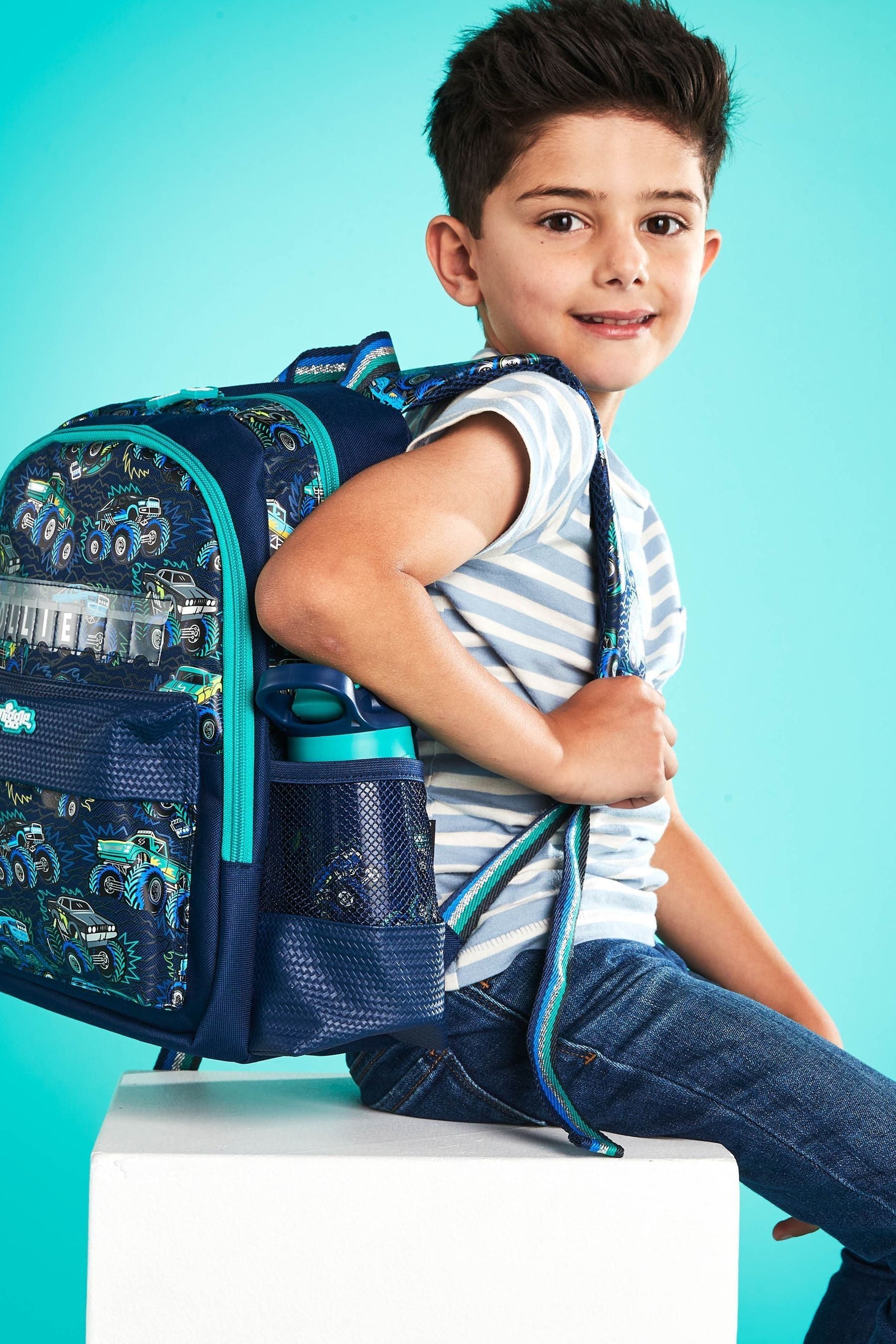 Smiggle Blue Blast Off Junior Id Backpack