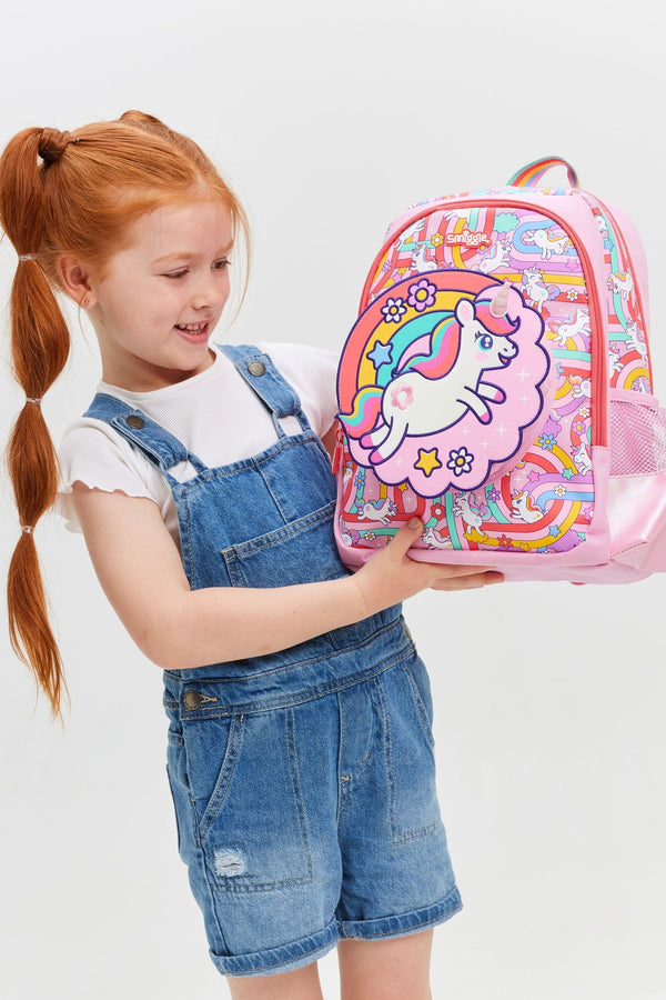 Smiggle Pink Blast Off Junior Character Backpack