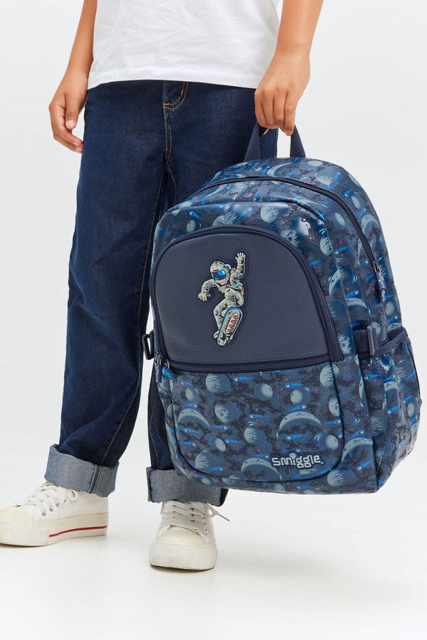 Smiggle Blue Epic Adventures Classic Attach Backpack