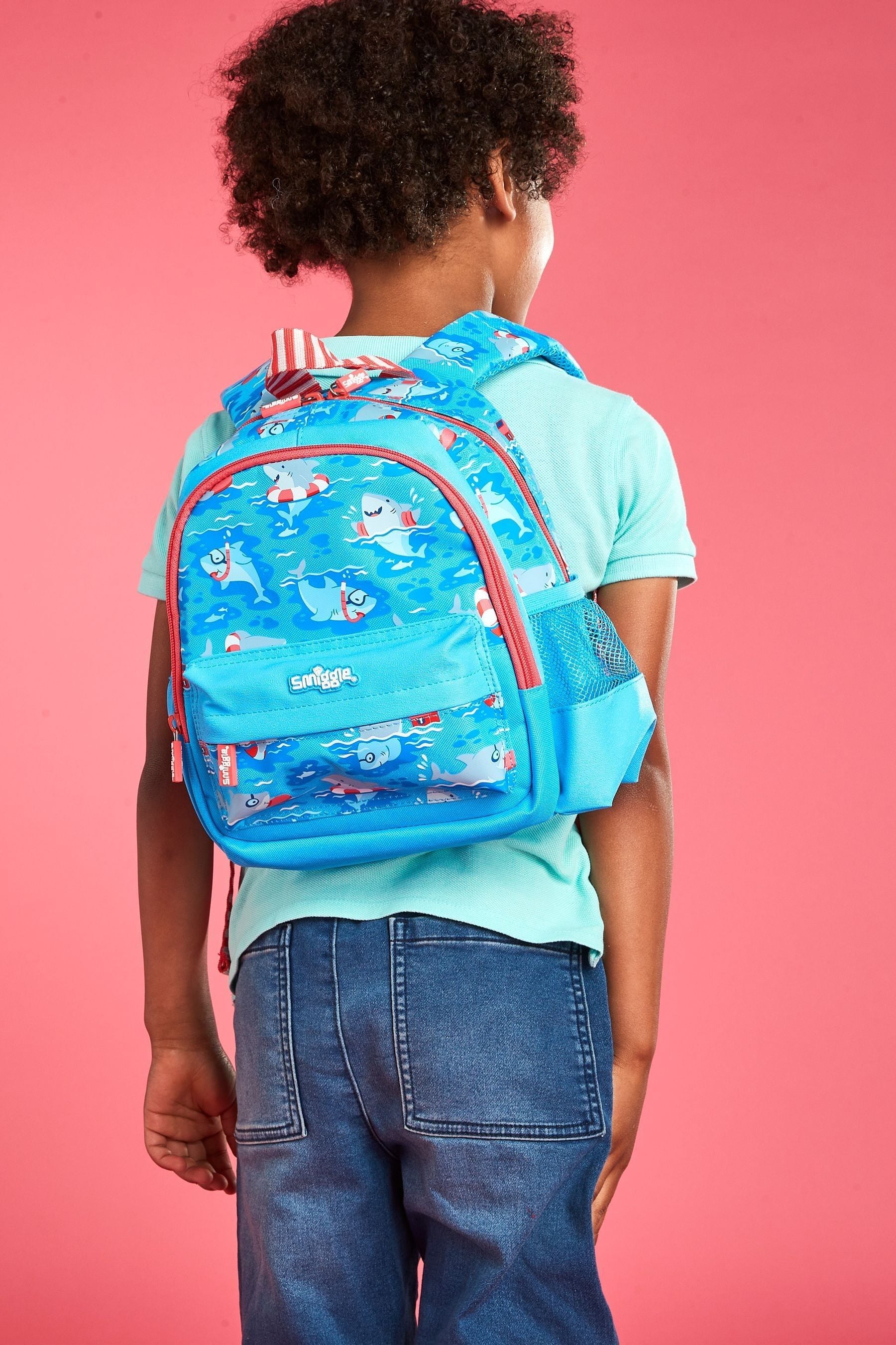 Smiggle Blue Over and Under Teeny Tiny Backpack