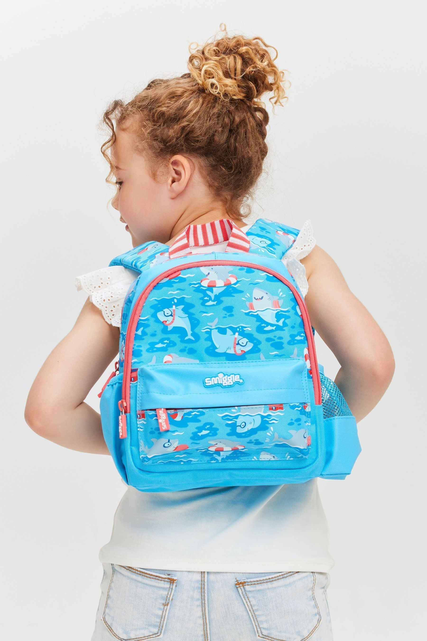 Smiggle Blue Over and Under Teeny Tiny Backpack