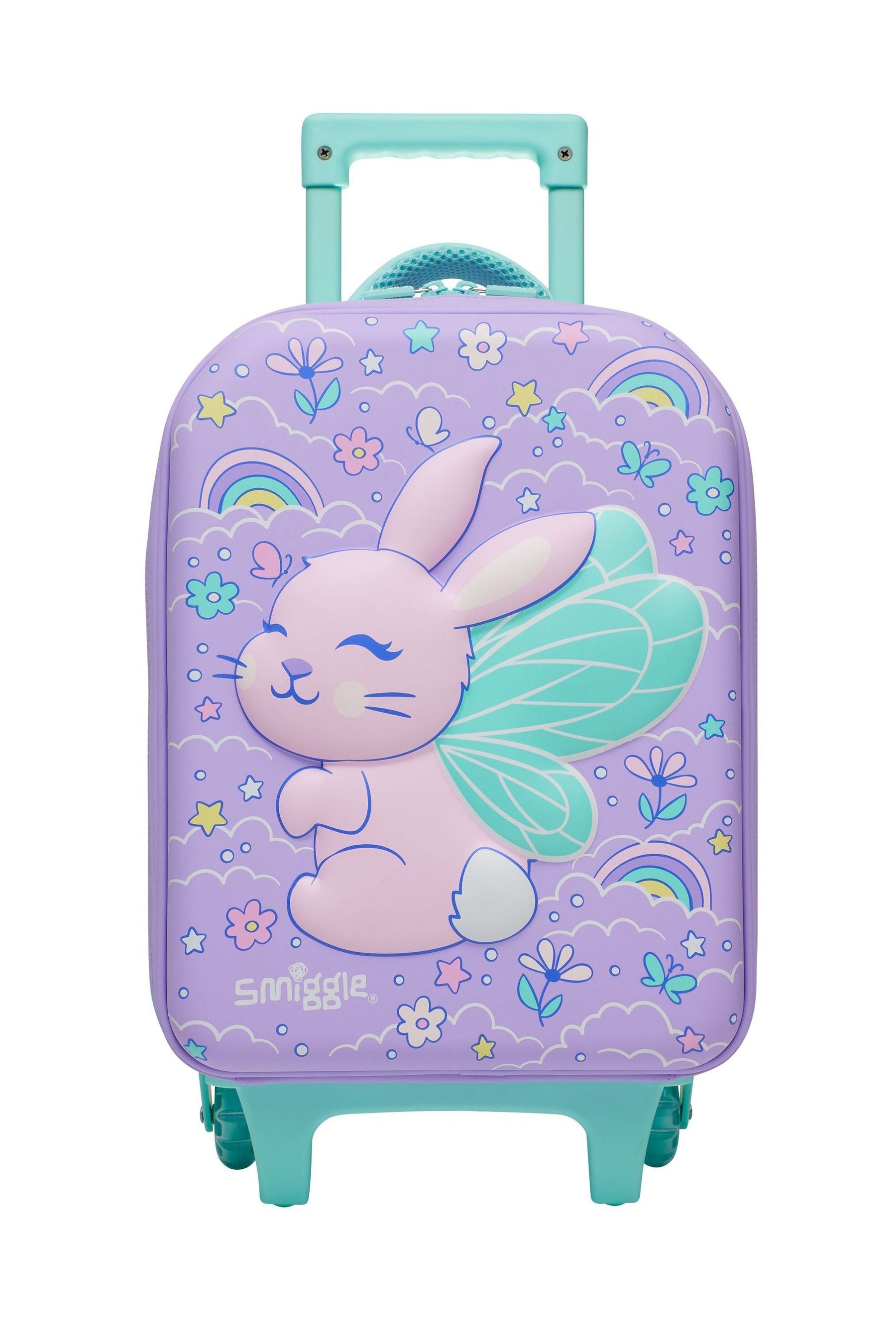 Smiggle Purple Blast Off Junior Suitcase Hardtop Trolley Bag