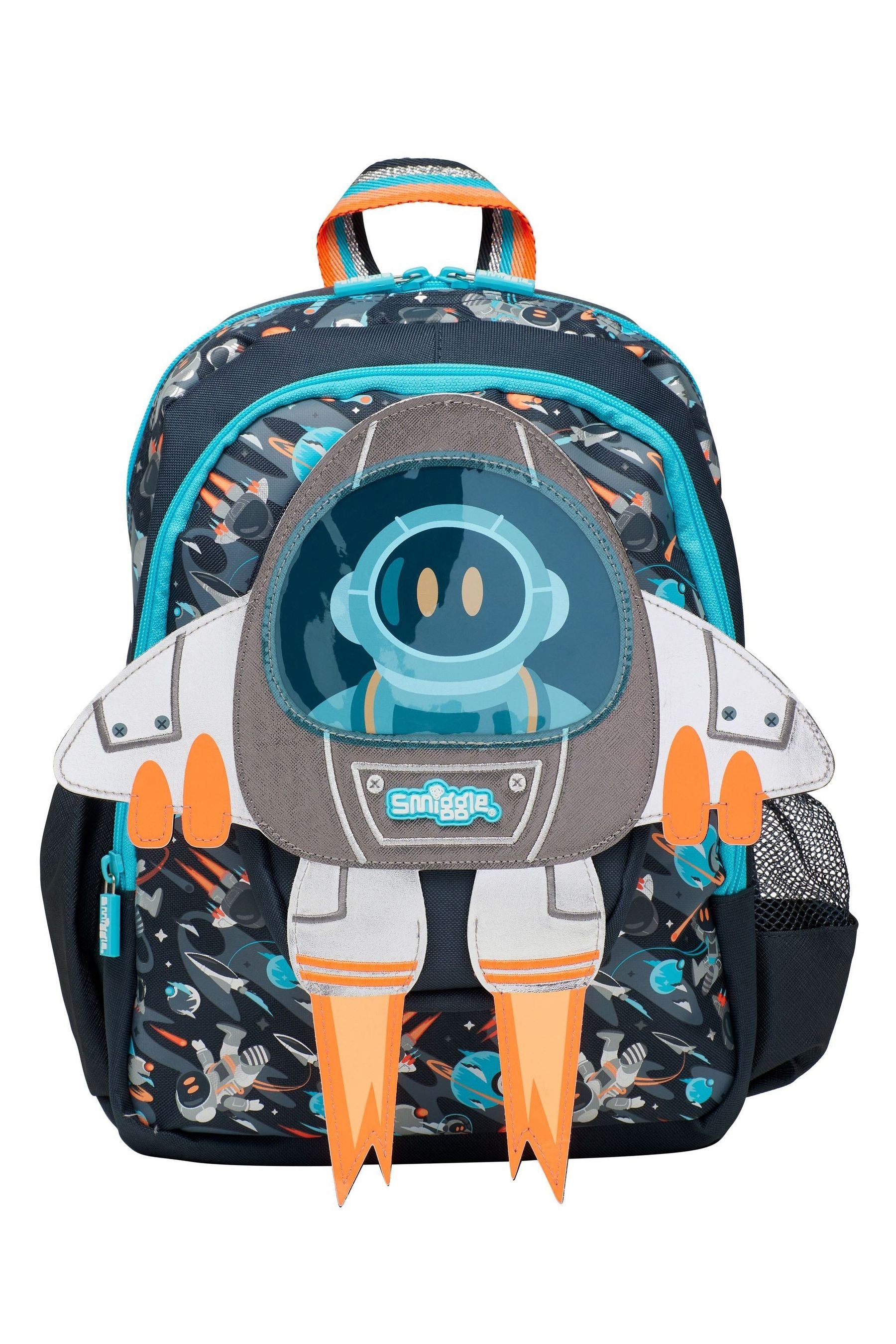 Smiggle Grey Blast Off Junior Character Backpack