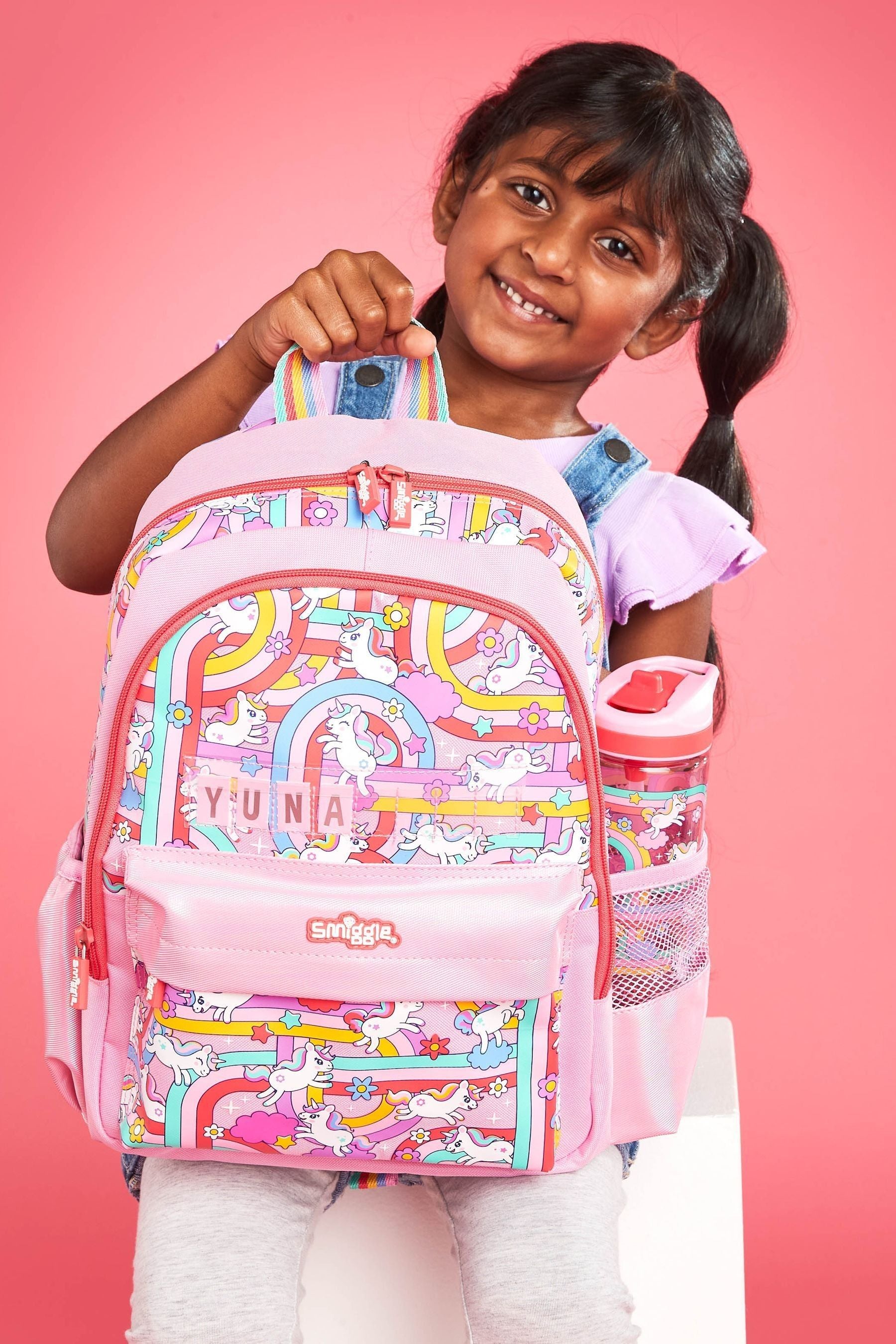 Smiggle Pink Blast Off Junior Id Backpack