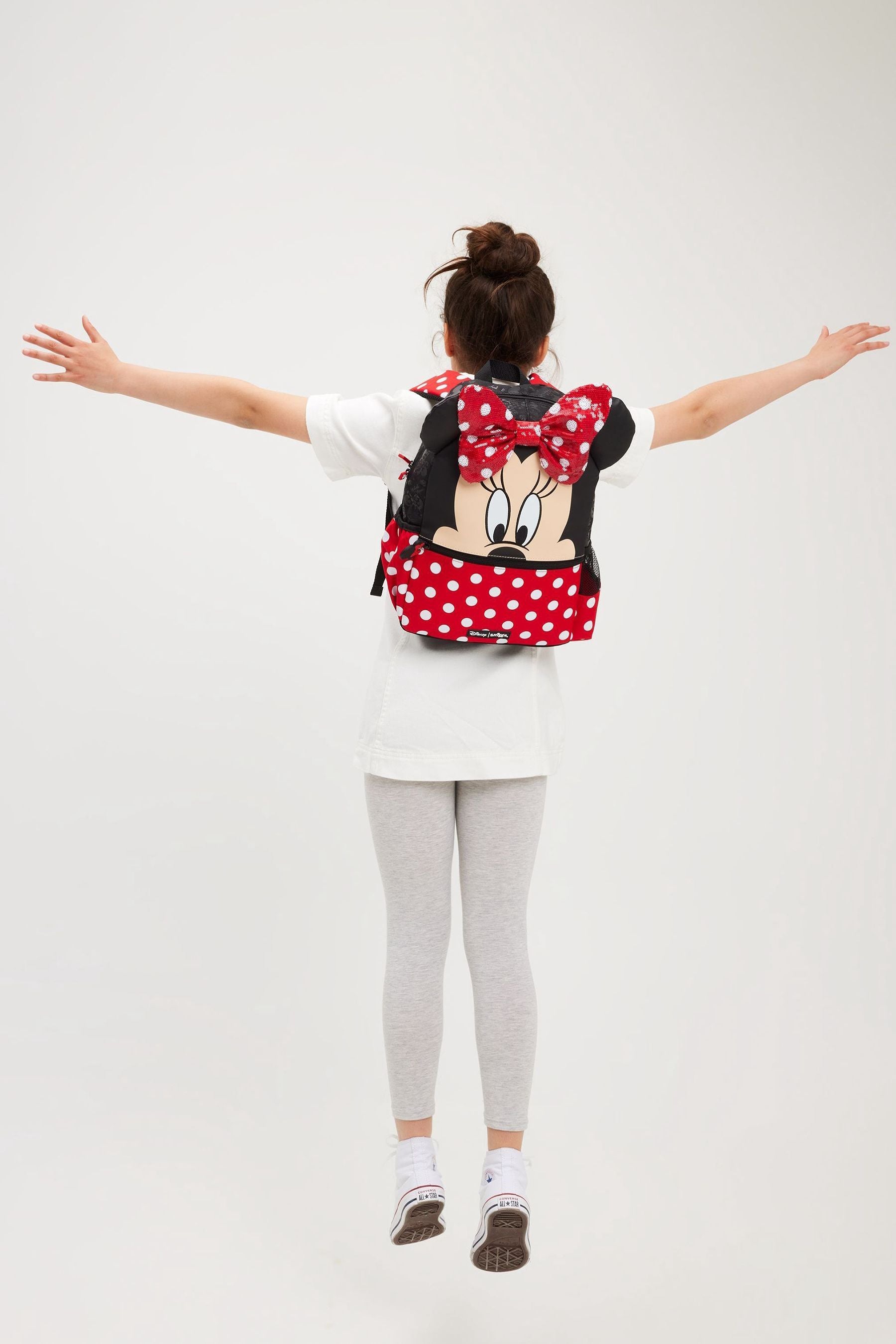 Smiggle Red Minnie Mouse Junior Character Hoodie Backpack