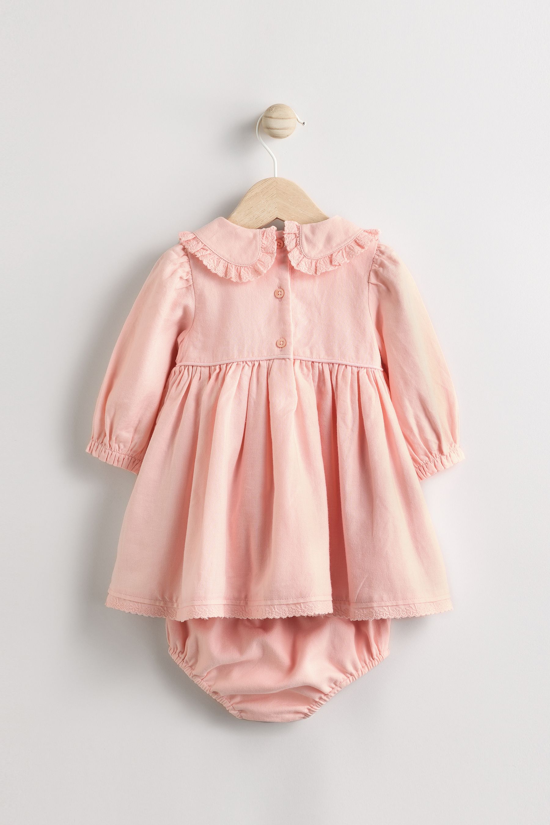 Pink Baby Embroidered Dress (0mths-2yrs)