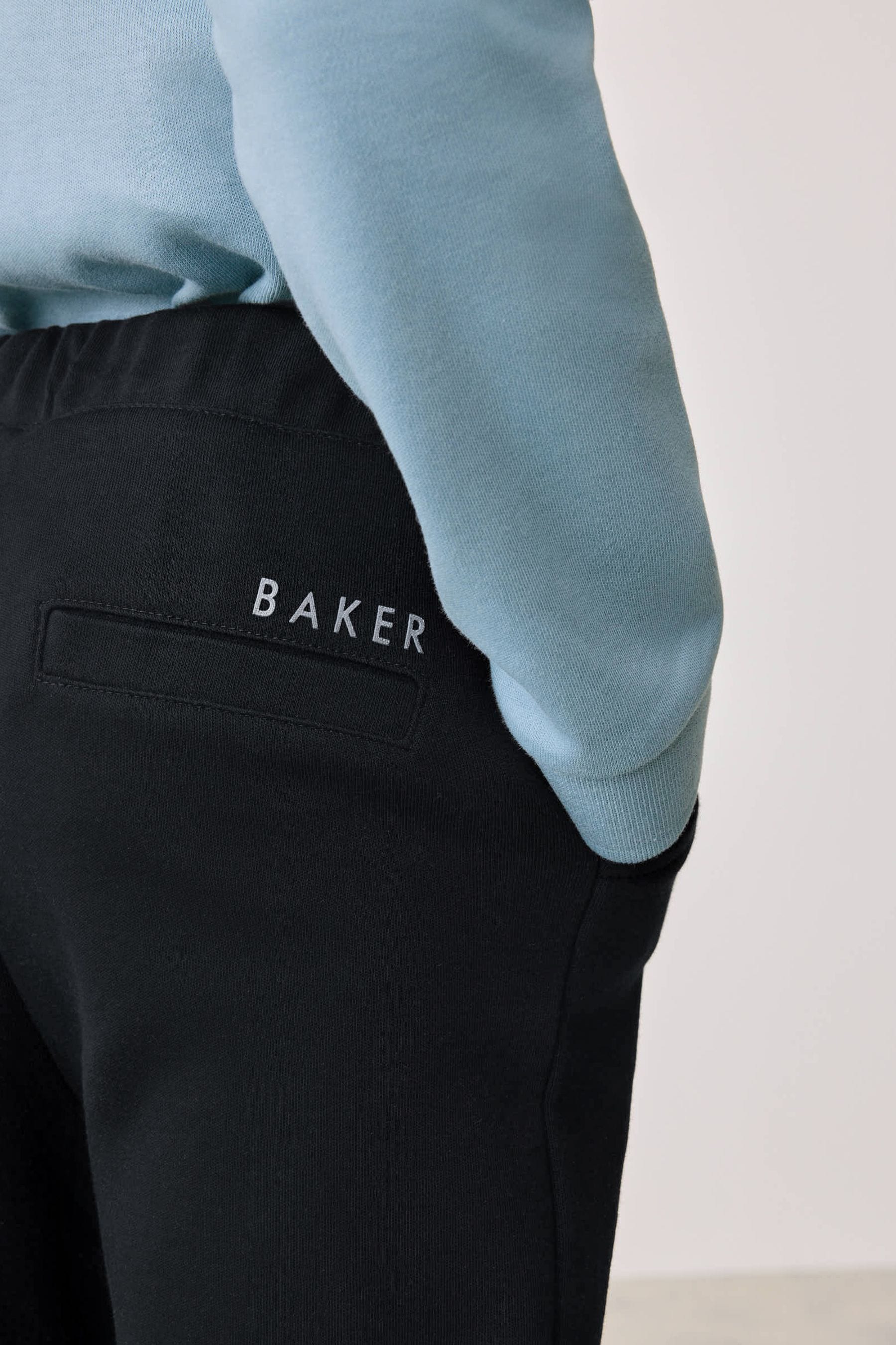 Baker by Ted Baker Blue Textured Polo Shirt and Trousers Set