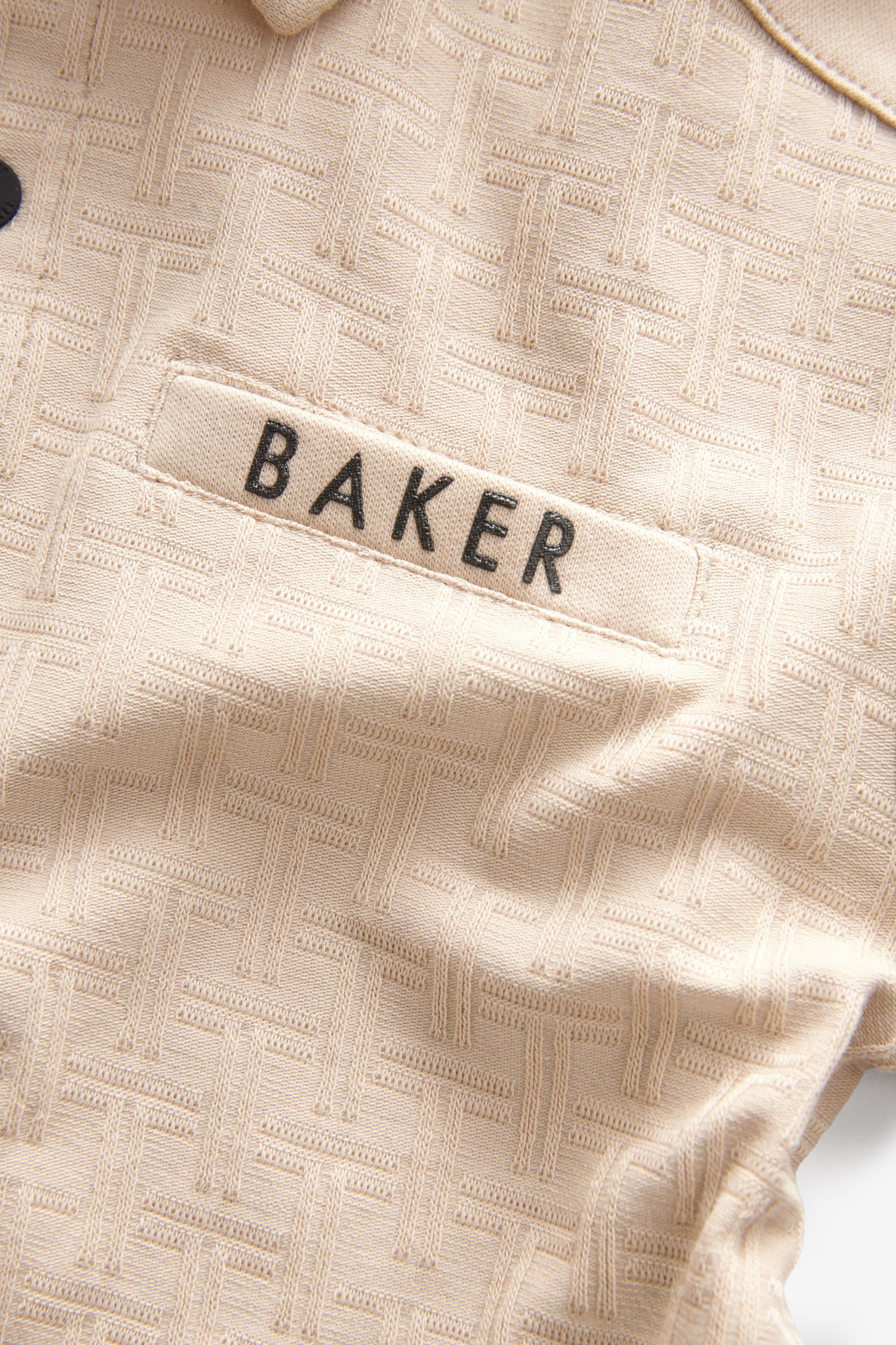 Baker by Ted Baker Stone Textured Polo Shirt and Trousers Set