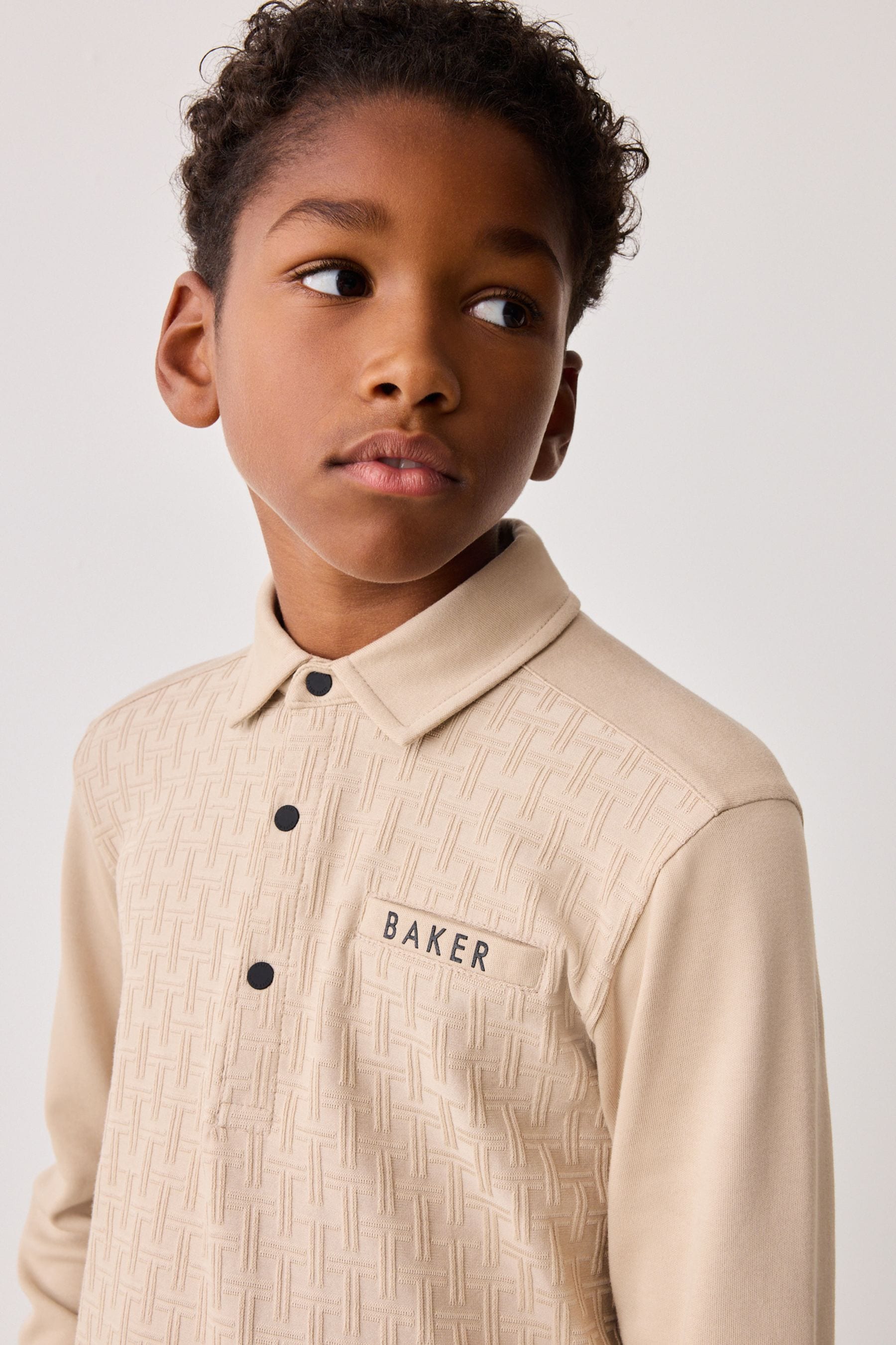 Baker by Ted Baker Stone Textured Polo Shirt and Trousers Set