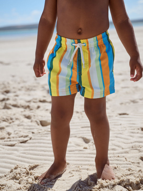 Multicoloured Stripe Swim Shorts (3mths-7yrs)