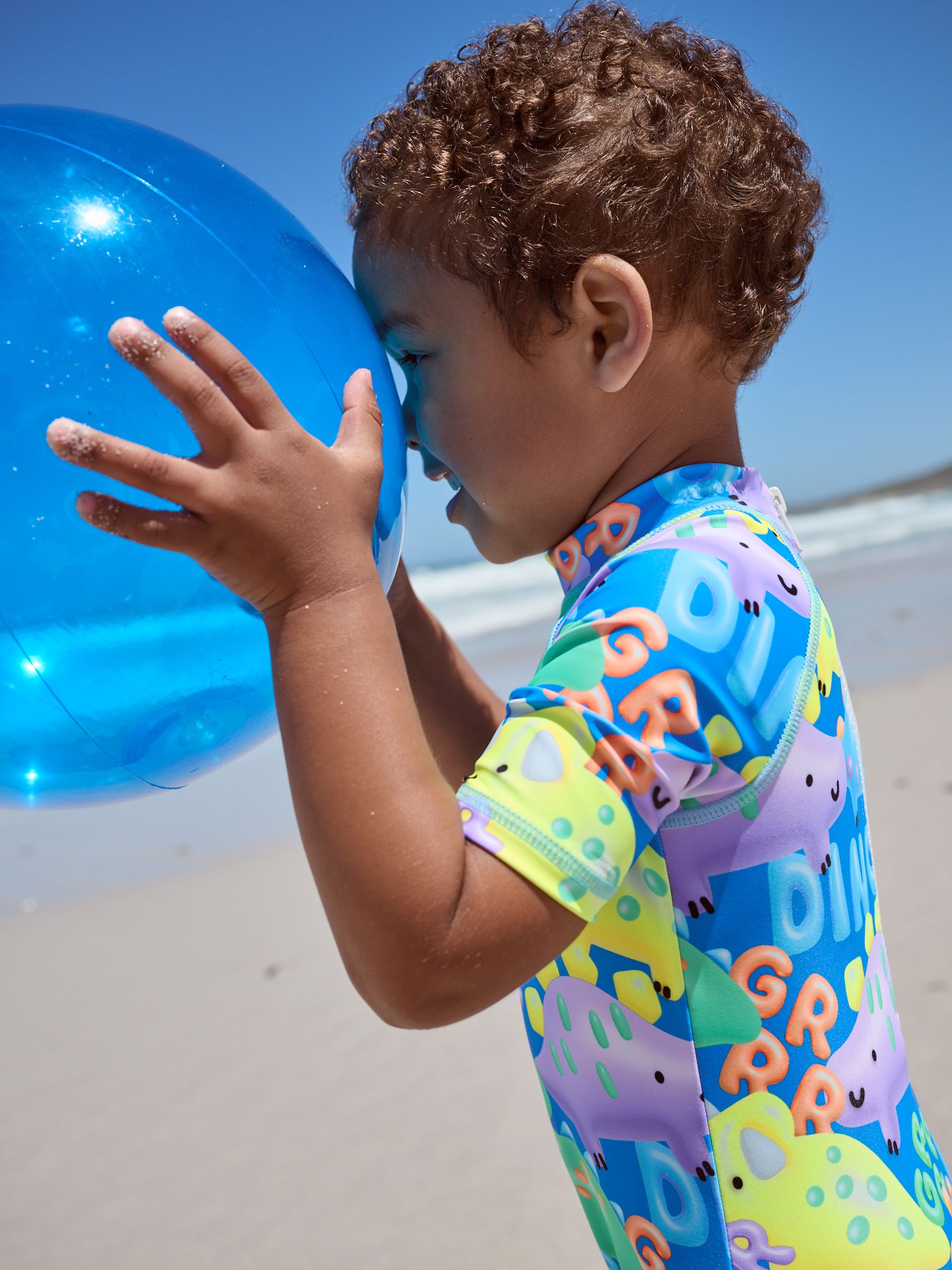 Blue Dinosaur Sunsafe All-In-One Swimsuit (3mths-7yrs)