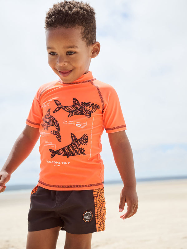 Orange Rash Vest and Shorts Set (3mths-7yrs) (3mths-7yrs)