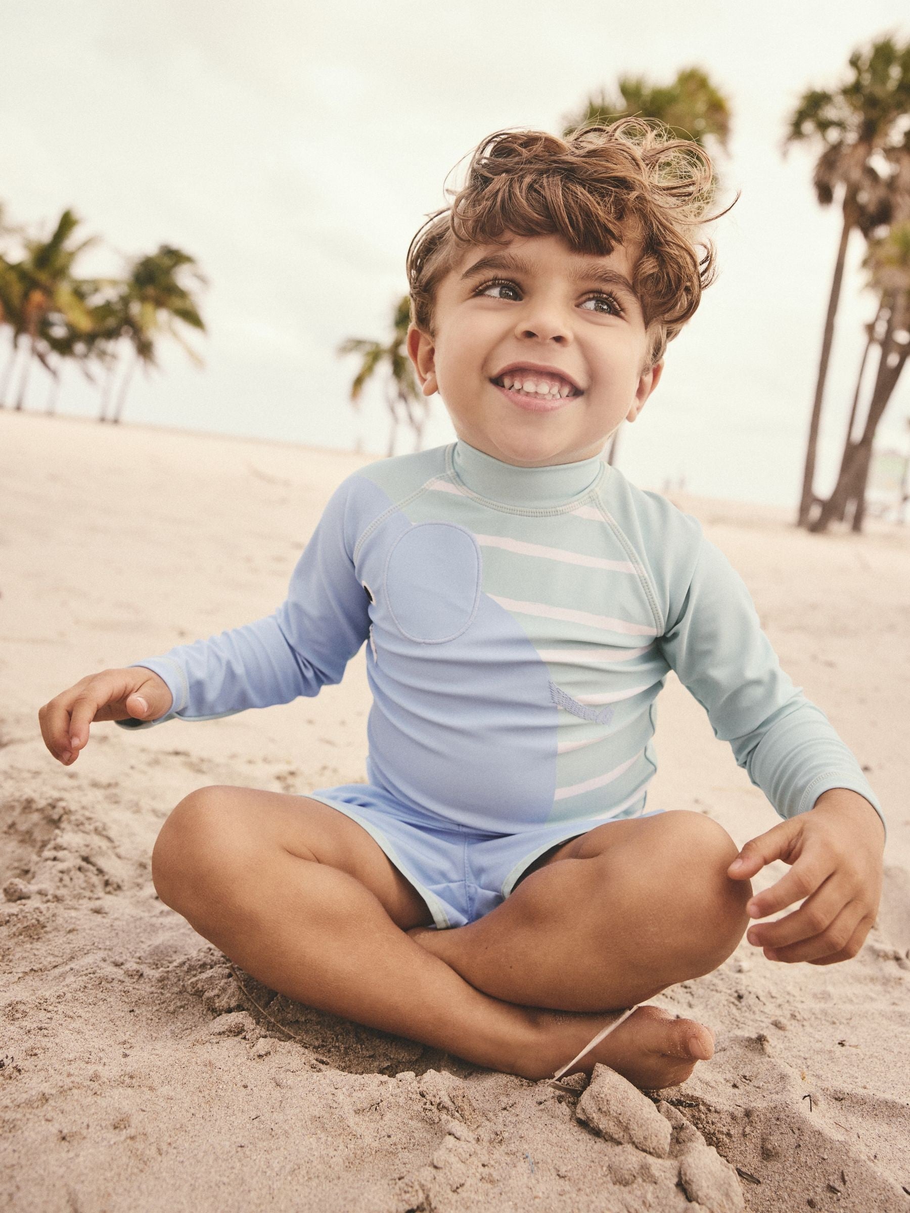 Mint Green Elephant Rash Vest and Shorts Set (3mths-7yrs)