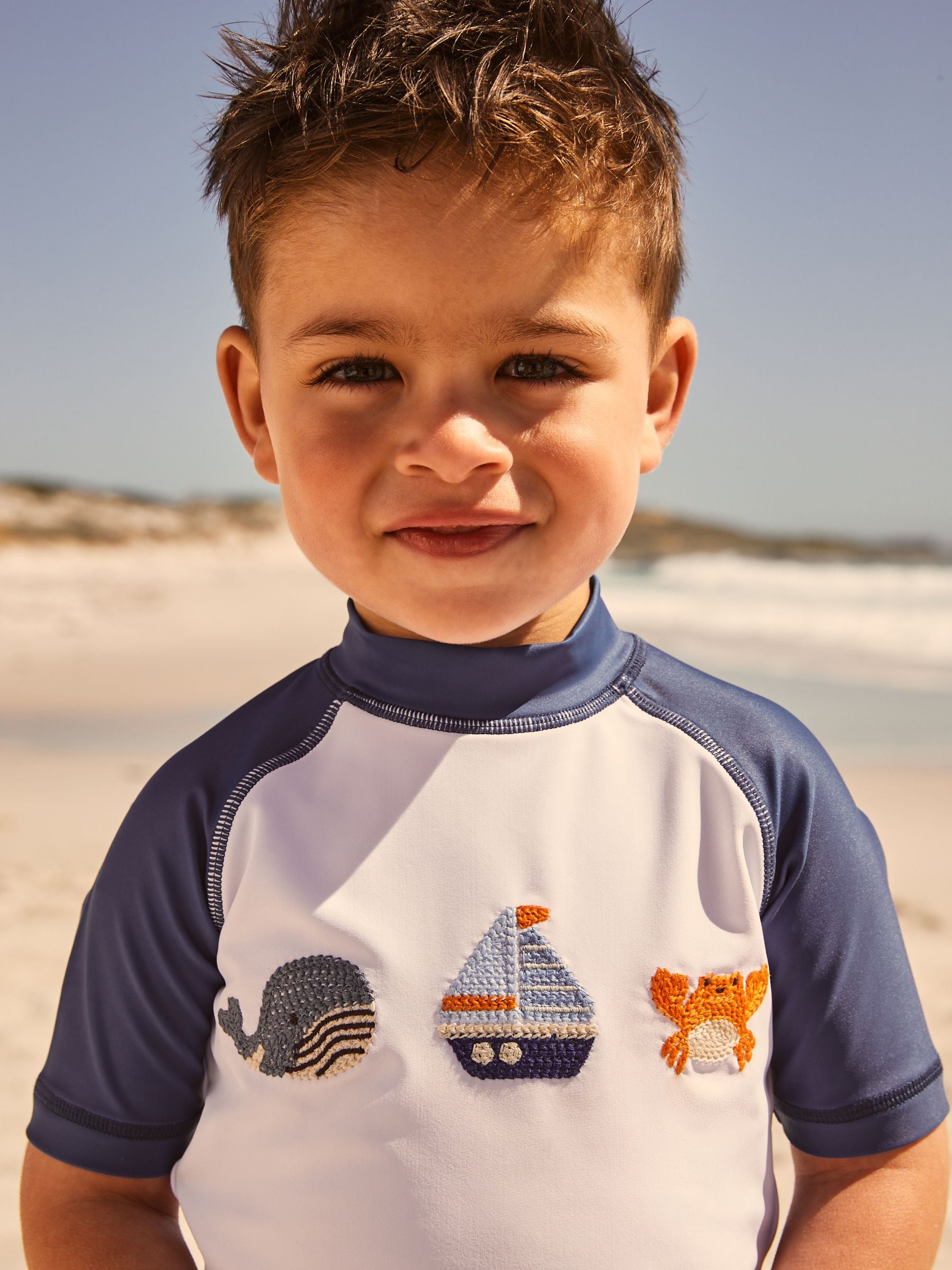 Blue/White Stripe Rash Vest and Shorts Set (3mths-7yrs) (3mths-7yrs)