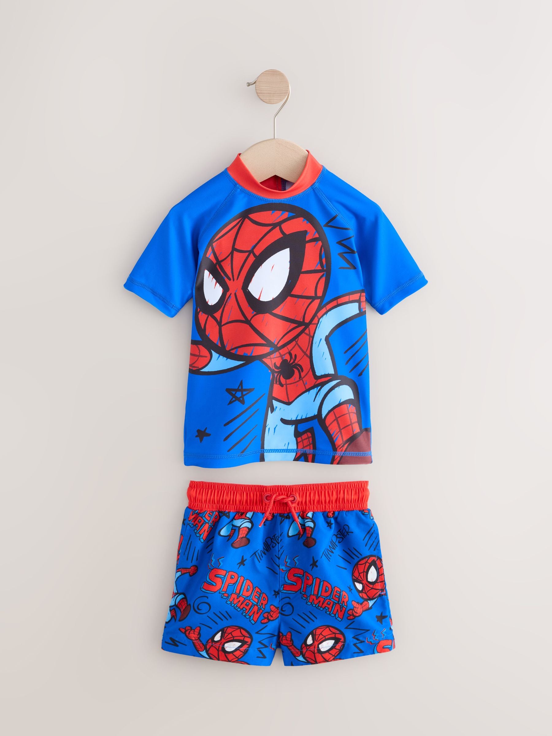 Spider-man Rash Vest and Swim Shorts (3mths-7yrs)