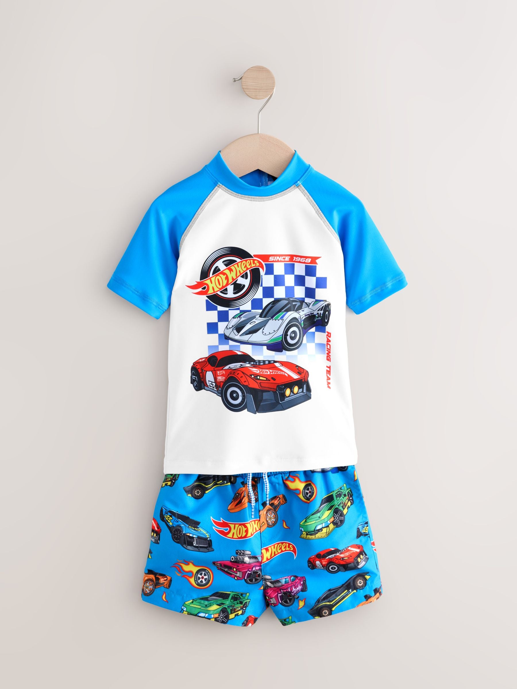 Hot Wheels Rash Vest and Swim Shorts (3mths-7yrs)