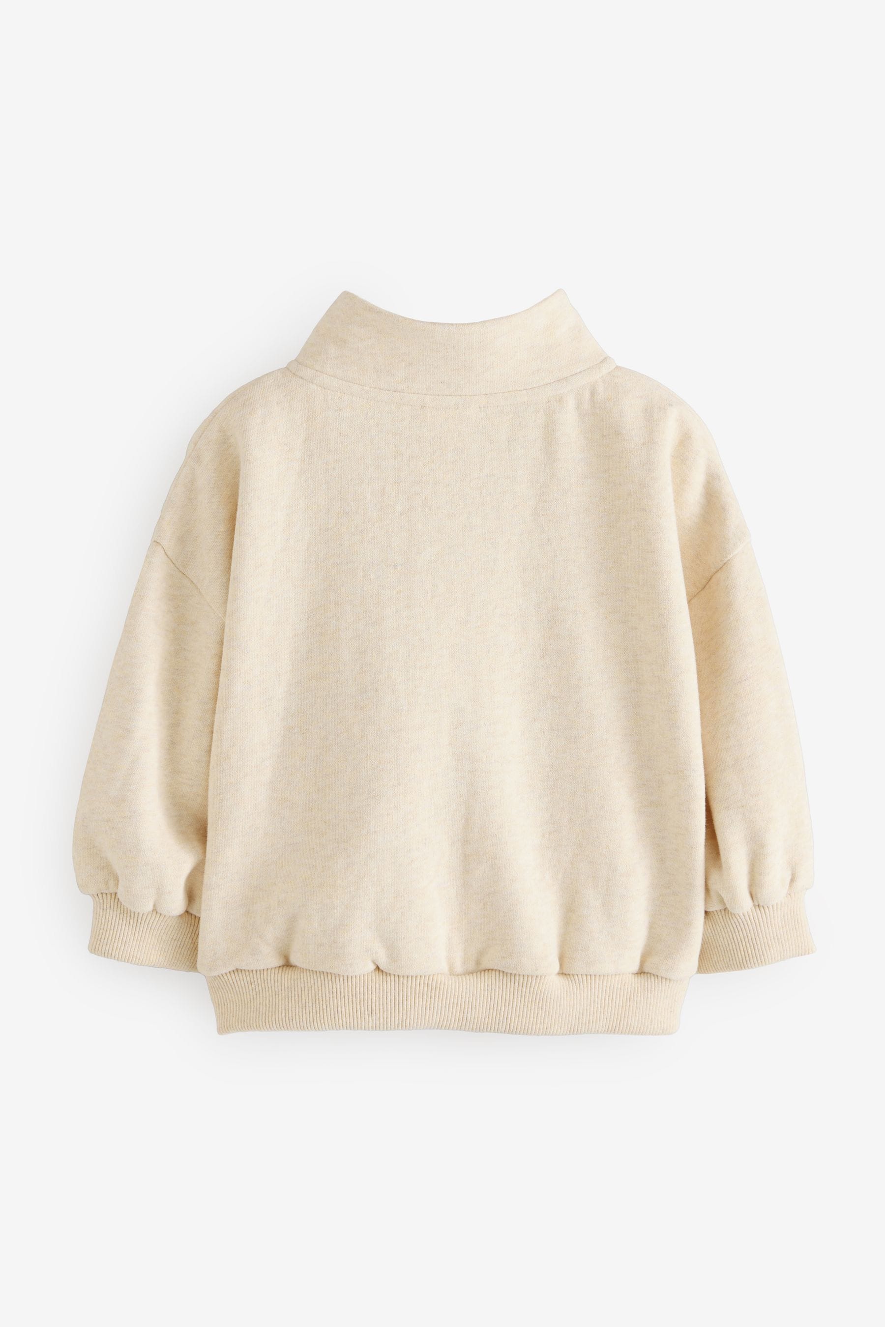 Oatmeal Cream Half Zip Sweatshirt (3mths-7yrs)