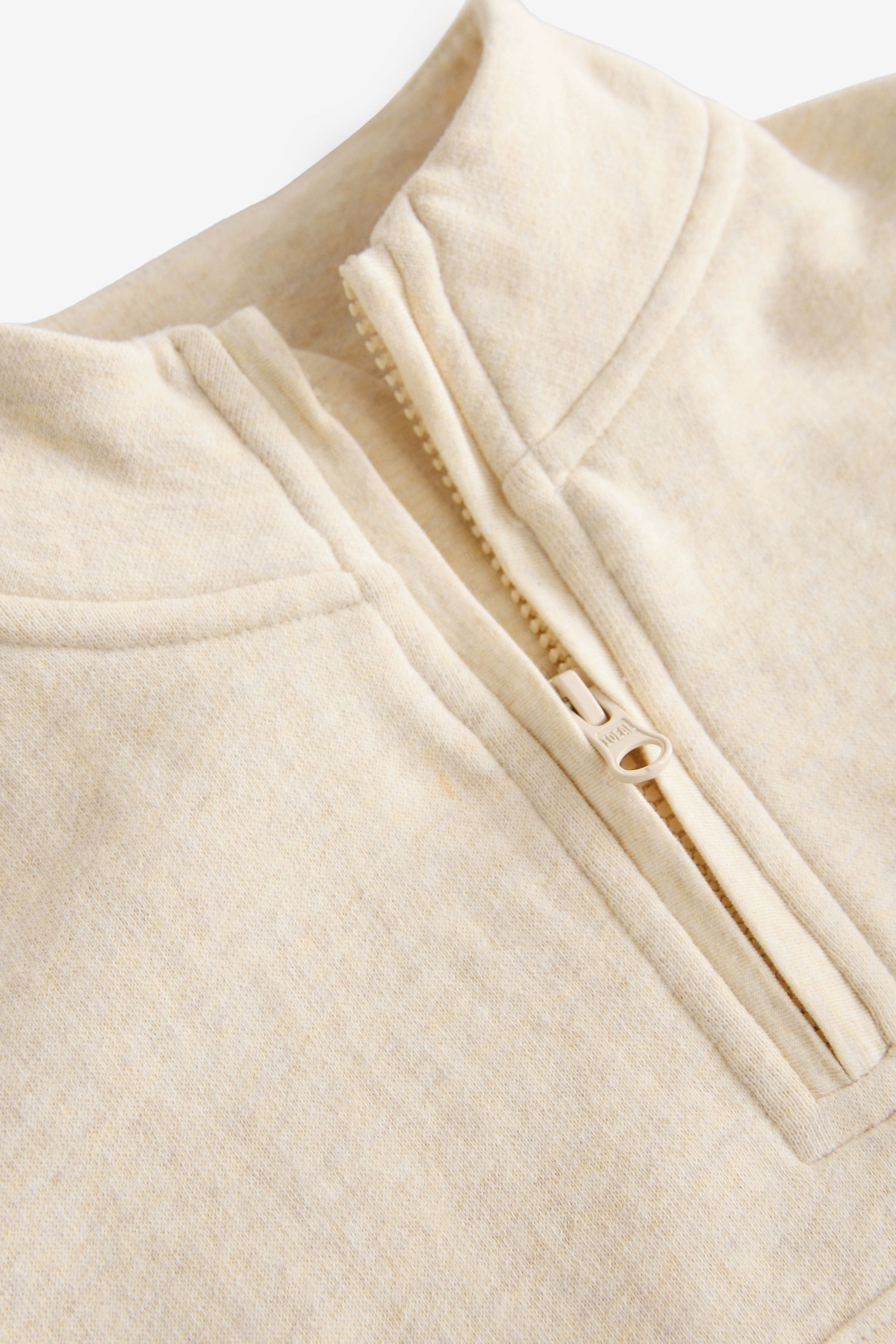 Oatmeal Cream Half Zip Sweatshirt (3mths-7yrs)