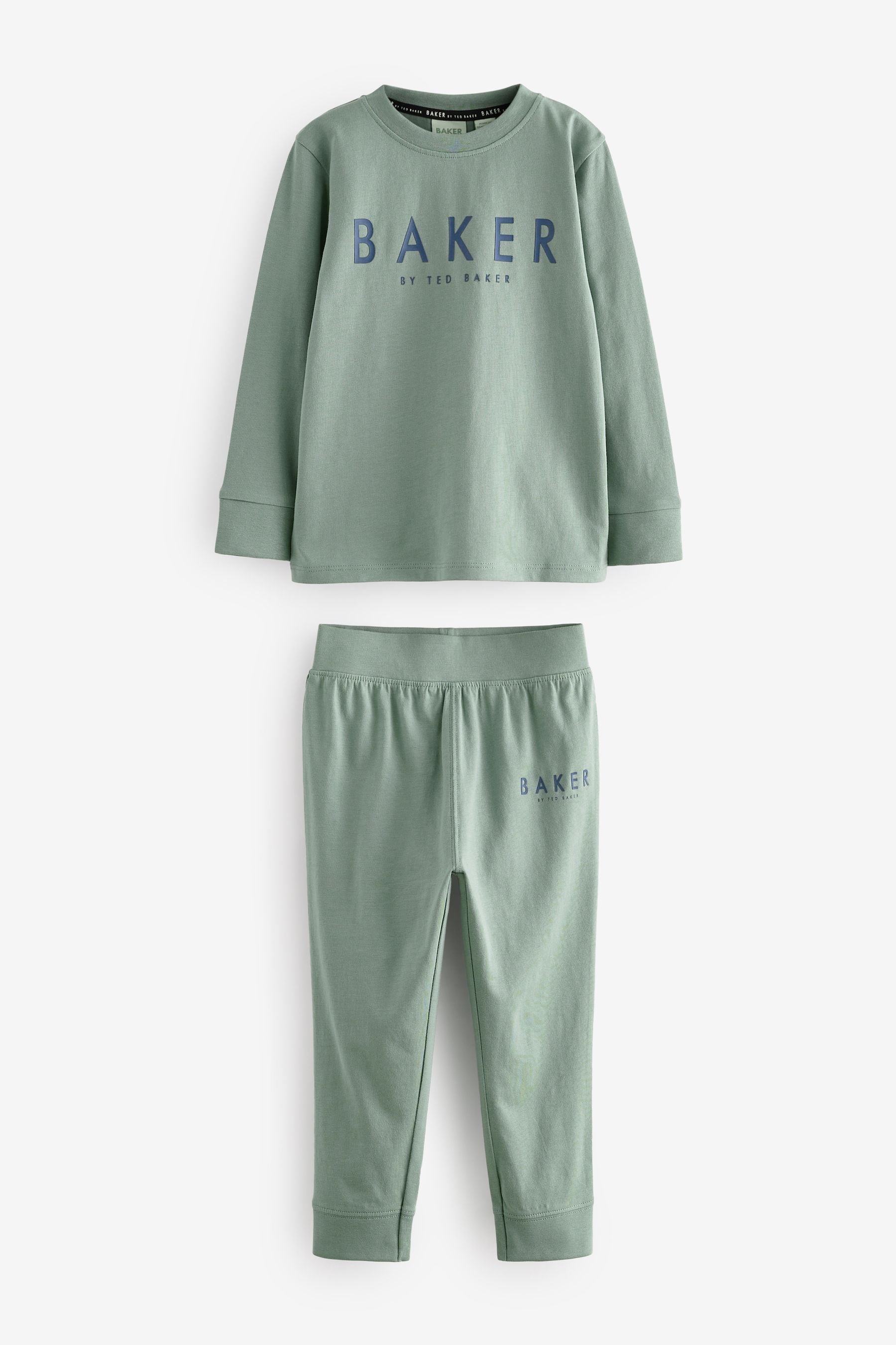 Baker by Ted Baker Blue/Green Long Sleeve Pyjamas 2 Pack