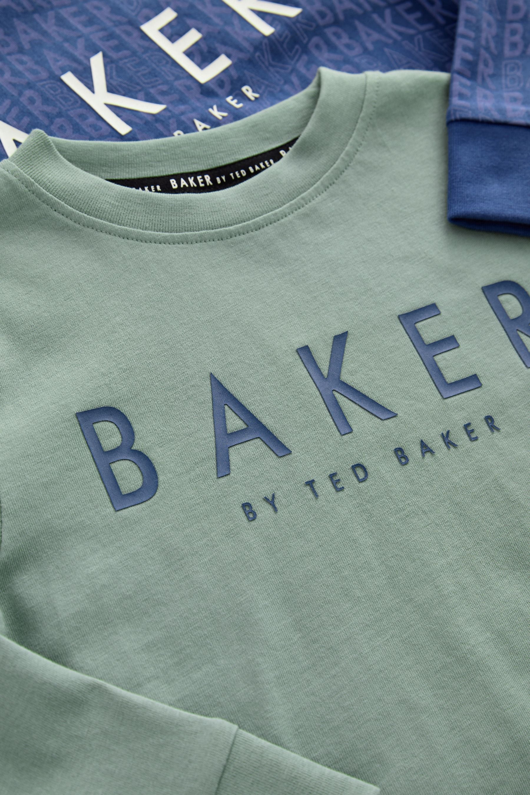 Baker by Ted Baker Blue/Green Long Sleeve Pyjamas 2 Pack