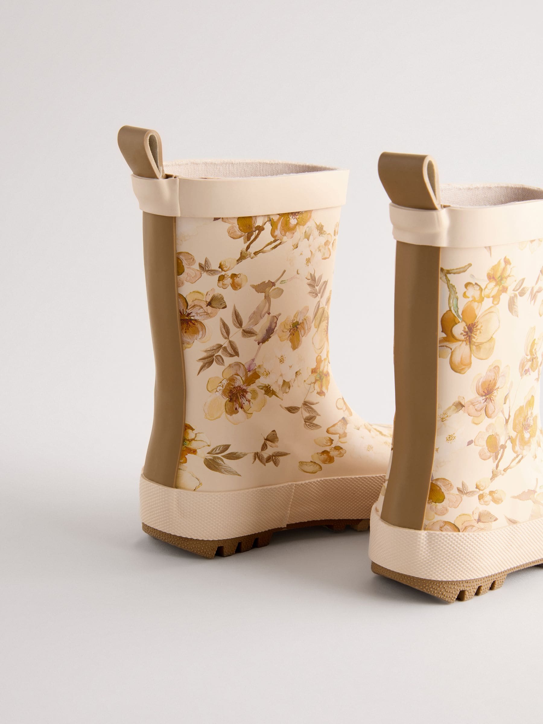 Yellow Print Wellies