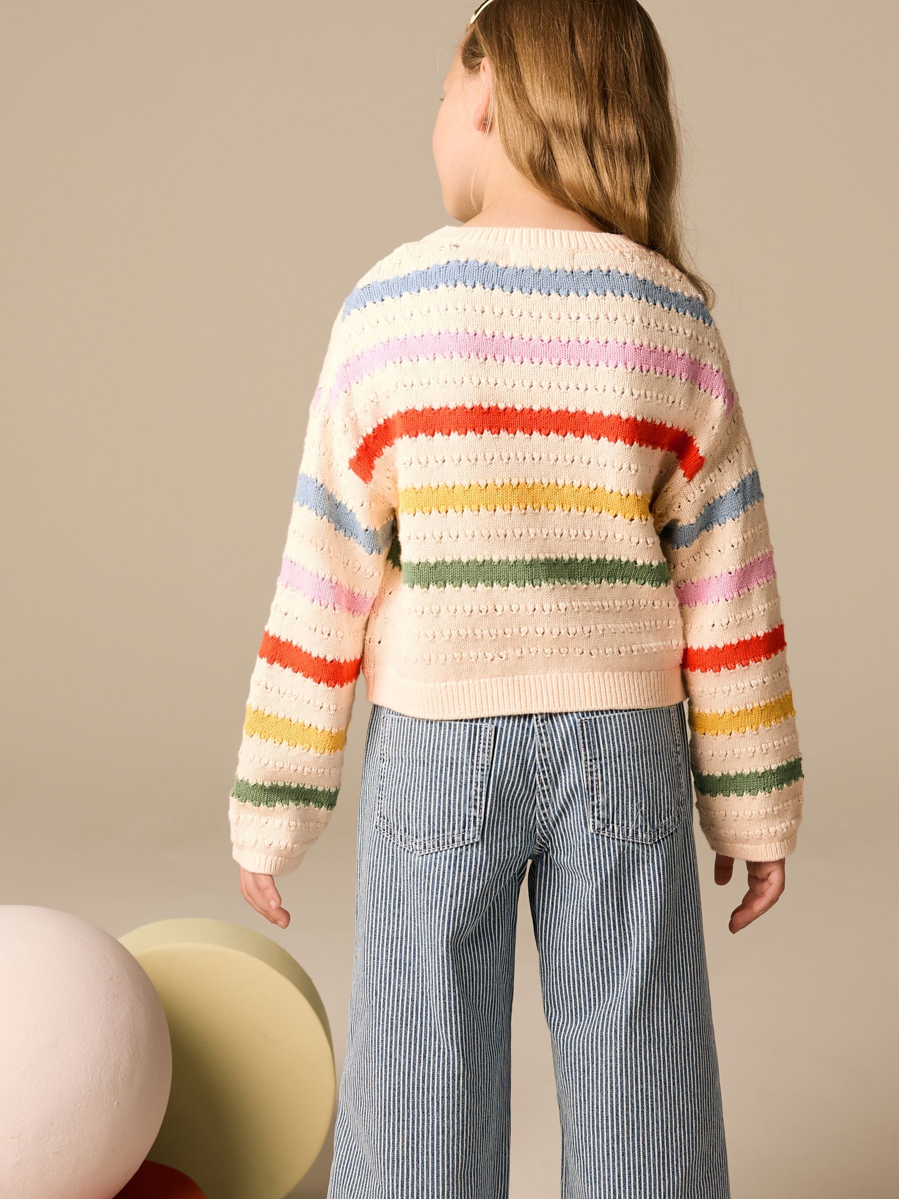 Rainbow 100% Cotton Boxy Rainbow Jumper (3-16yrs)