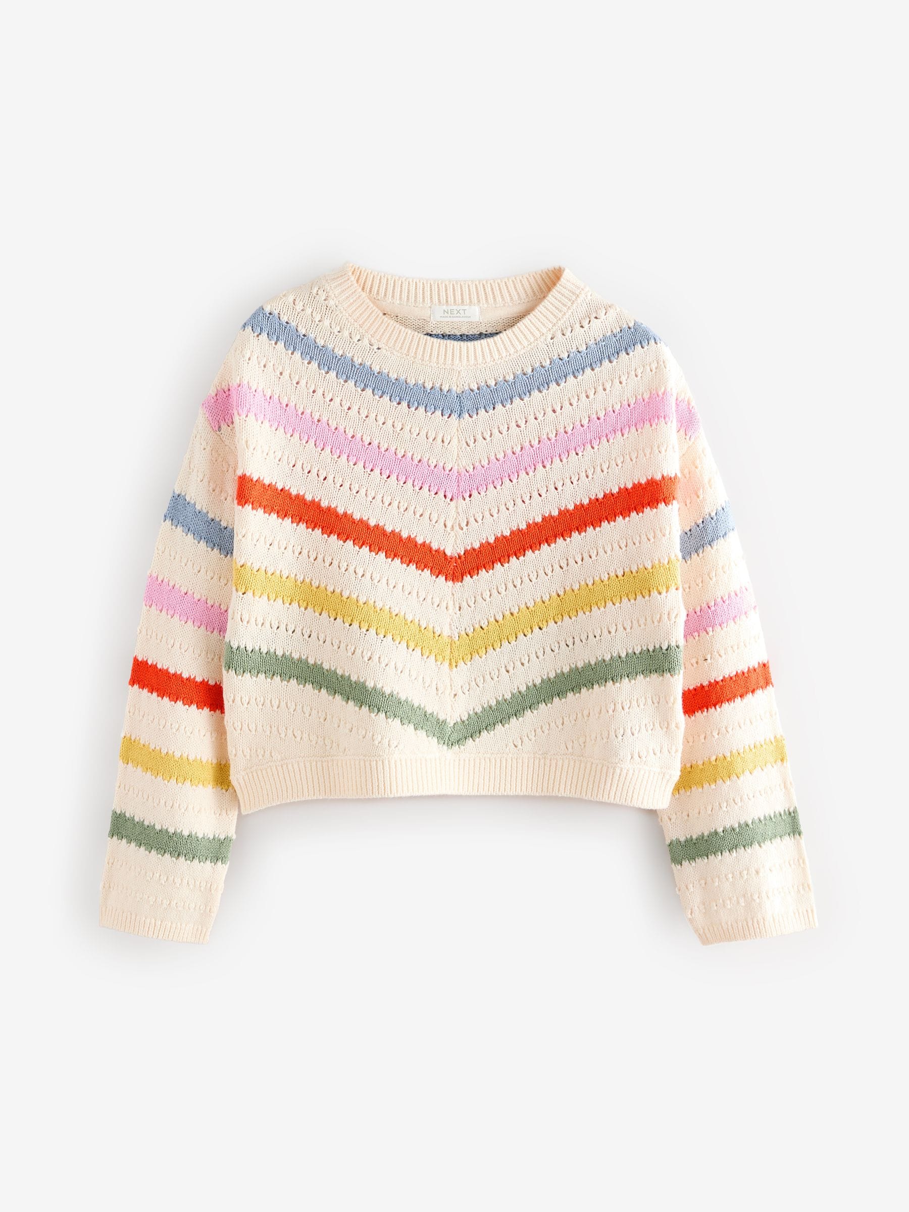 Rainbow 100% Cotton Boxy Rainbow Jumper (3-16yrs)